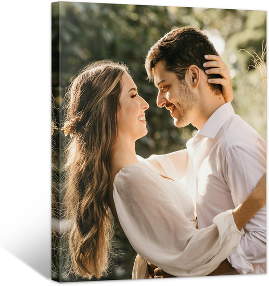 WayToLight Custom Canvas Prints with Your Photos Framed Personalized Picture Canvas Prints Wall Art Ideal for Home Decor Christmas Family Gifts (6" x 8")