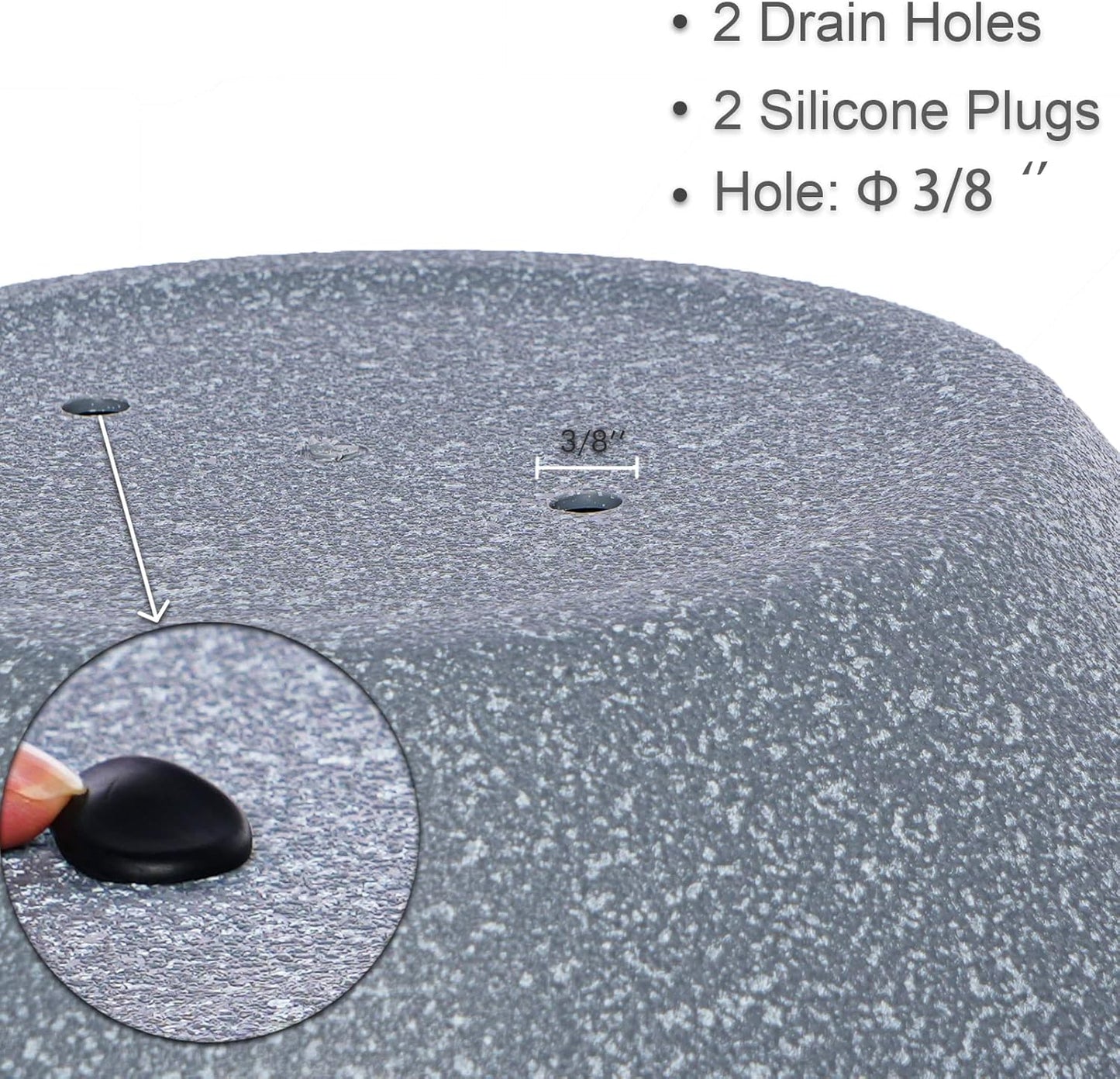 12 Inch 2 Pack Large Hanging Planters for Indoor Outdoor Plants, Plastic Hanging Basket Pots for House Plants Flowers, Grey