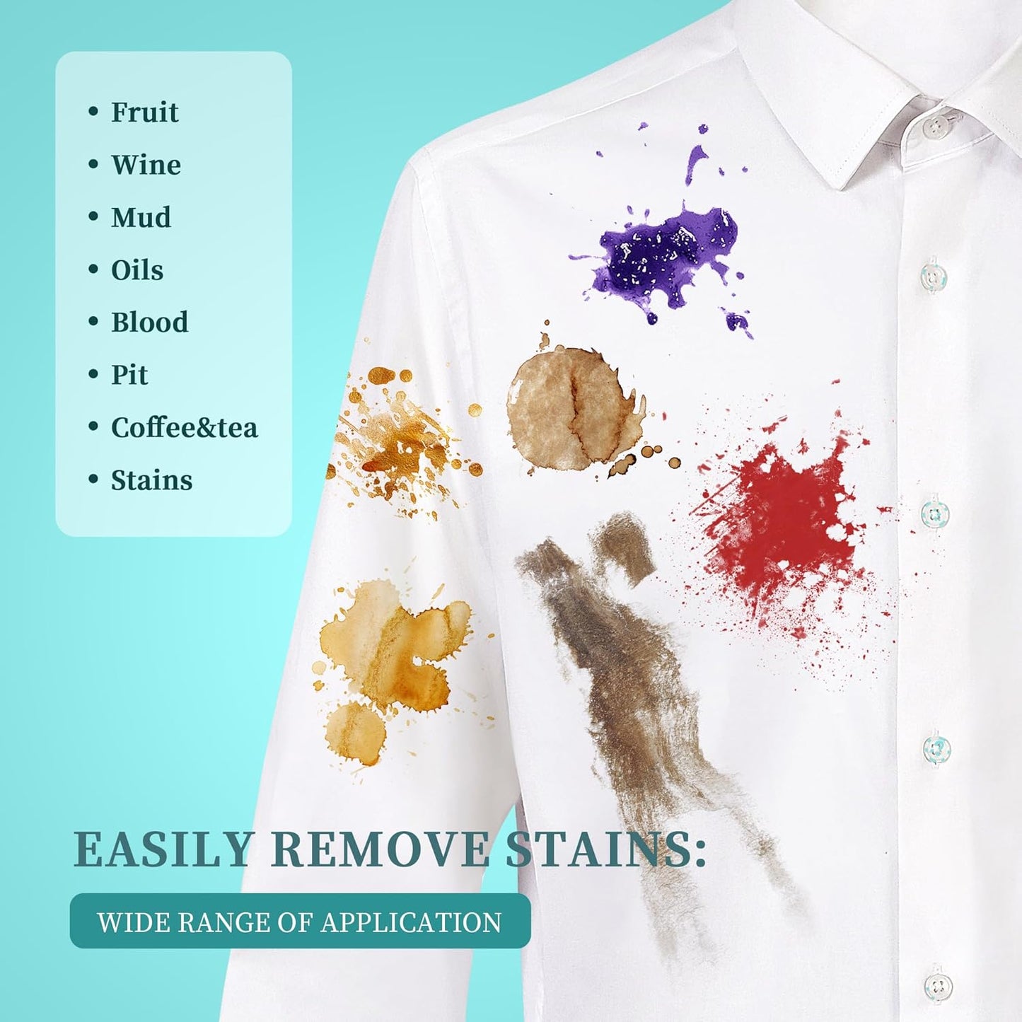 BFWood Laundry Stain Brush, Natural Soft Boar Bristles, Removes Tough Stains from Delicate Fabrics Like Knits, Cotton, and Linens, Gentle on Fabrics, No Damage