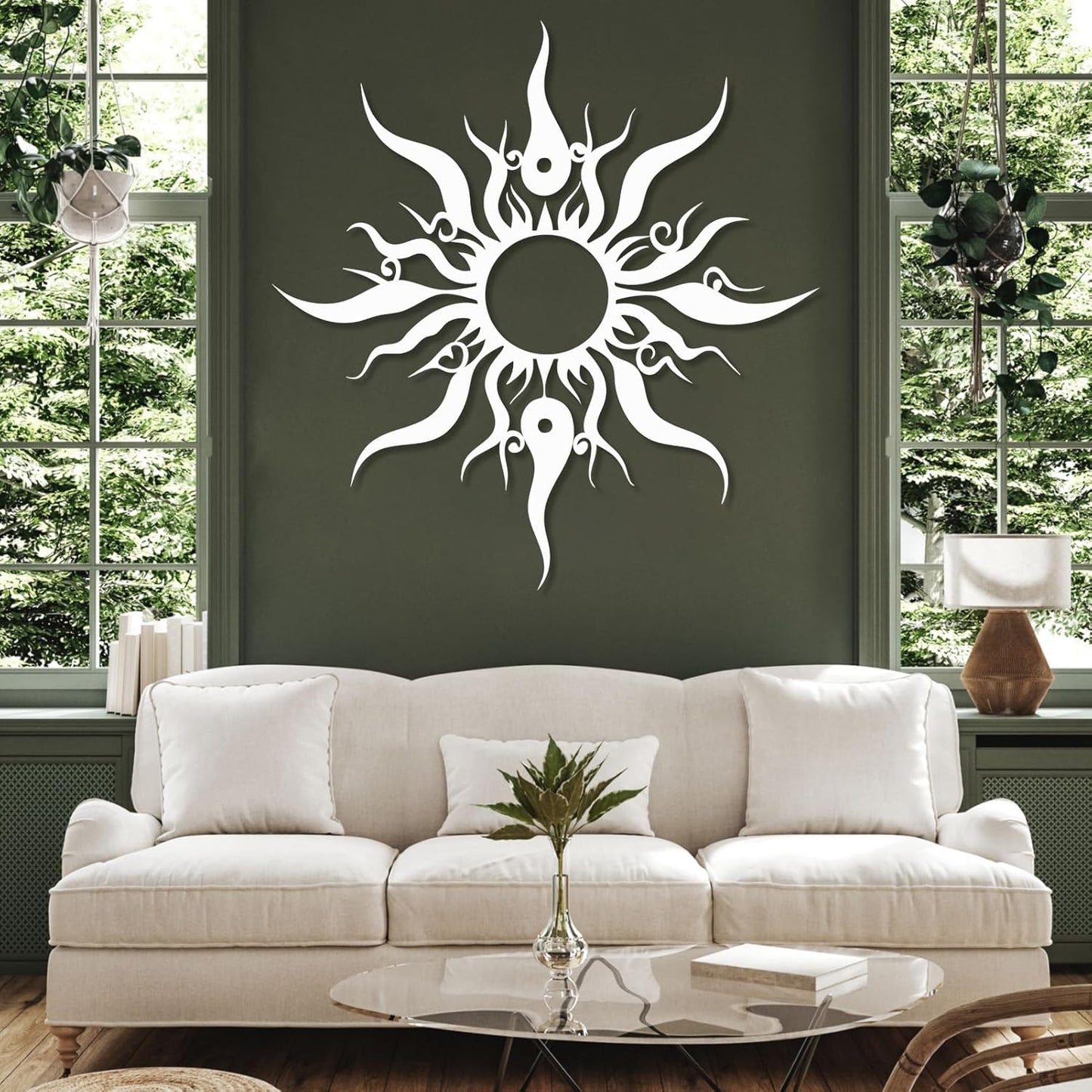 Hotuijxca Metal Wacky Sun Wall Art, Wacky Sun Metal Decor for Livingroom, Bedroom (Gold, 39"x38"/100x96cm, metal wall art)