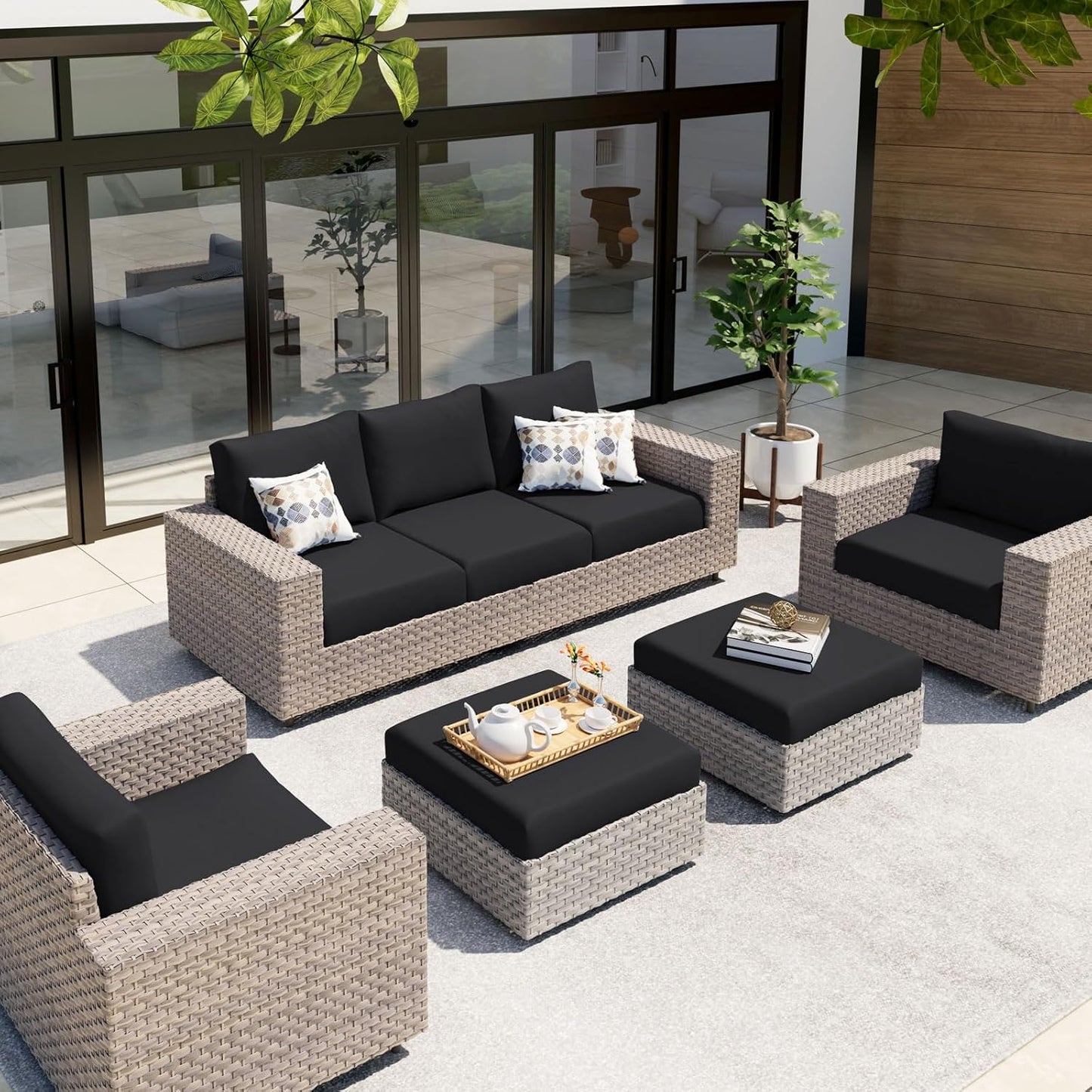 hyha Waterproof Couch Cushion Covers, Sectional Sofa Slipcovers Washable, L Shape Chaise Dog Couch Covers for Sectional Sofa, Universal Furniture Protector (1 Piece for Chaise, Black)