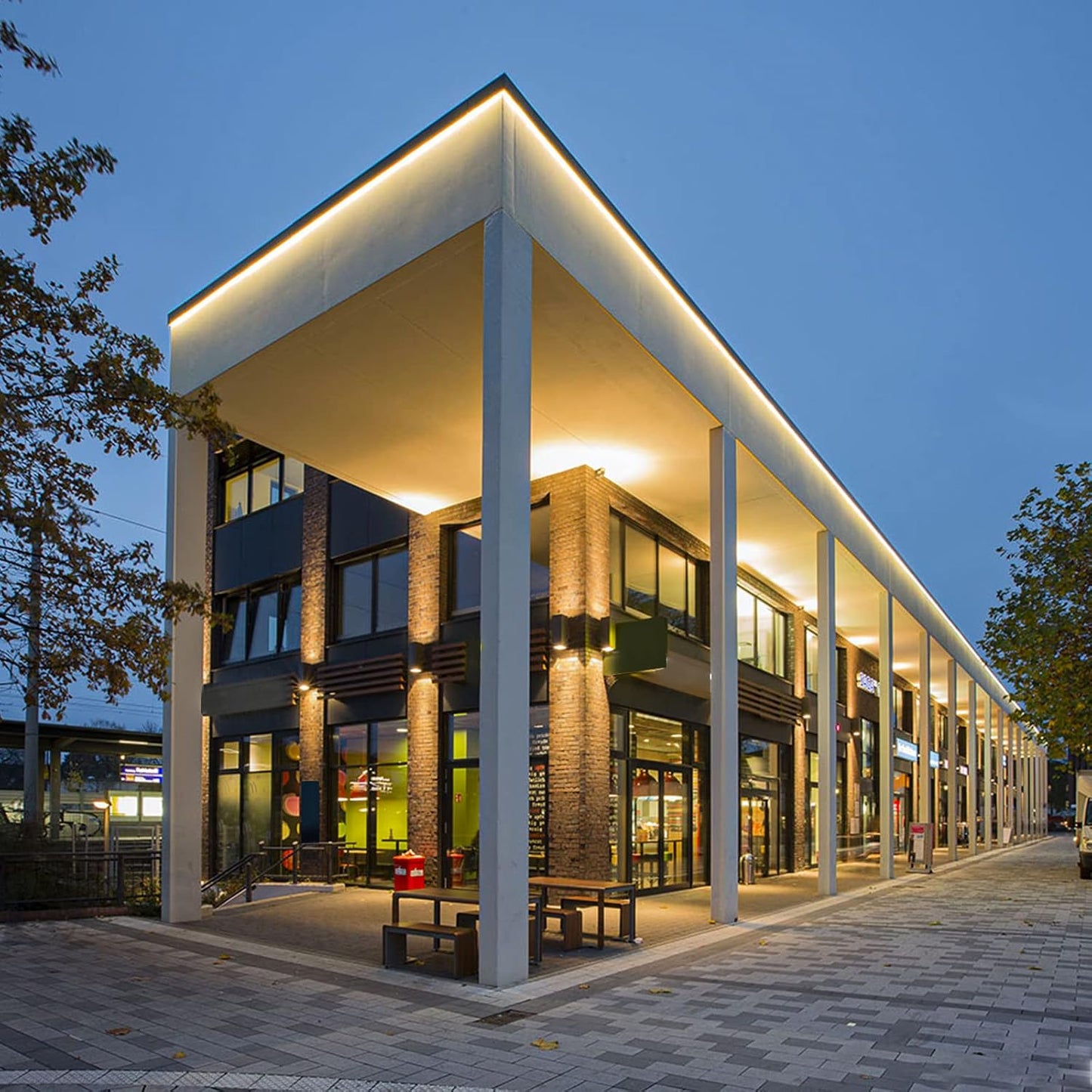 GZBtech Flexible LED Neon Rope Lights 66FT,AC 110-120V Waterproof Strip Light, 120 LEDs/M Cuttable Connectable Neon Lighting for Indoor Outdoor Home Decor/Commercial Building Use-Warm White 20M