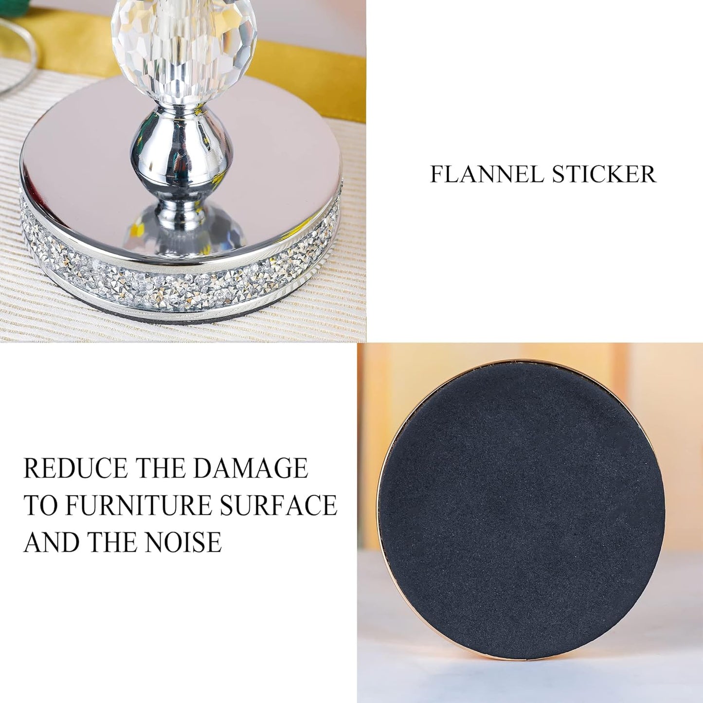 Candle Holders for Pillar Candle, Pillar Crystal Candle Holders, Candlesticks Holder for Wedding, Dining Coffee Table, Centerpieces, Home Decor CH00XM