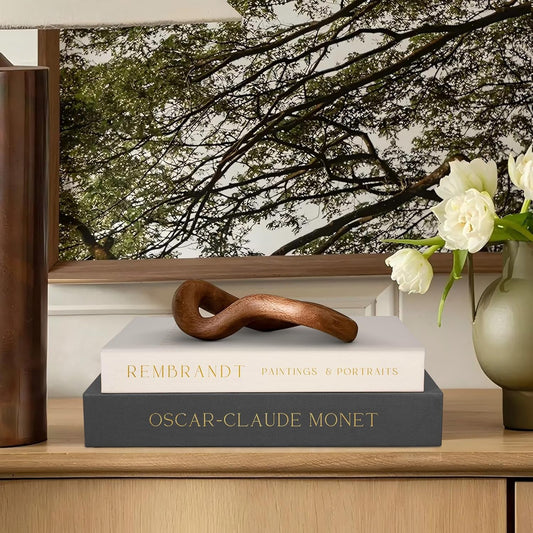 Linen Decorative Books for Home Decor,Set of 2 Aesthetic Faux Decor Book for Decoration,Fake Books for Bookshelf,Keepsake Storage Box (Gray & Beige)