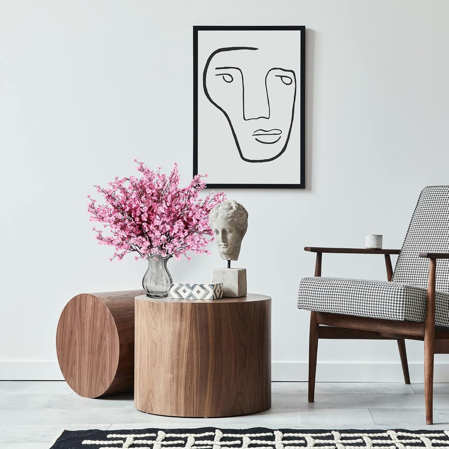 Sggvecsy 15 Pcs Babys Breath Artificial Flowers Gypsophila Bouquets Bulk Real Touch Fake Silk Flowers for Home Wedding DIY Floral Arrangement Kitchen Table Centerpiece Festival Decoration (Pink)