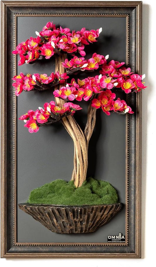 Generic Bonsai Art Life Tree Tableau - 21 - Handmade Portrait, Wall Art, Decor, Decoration, Wallboard