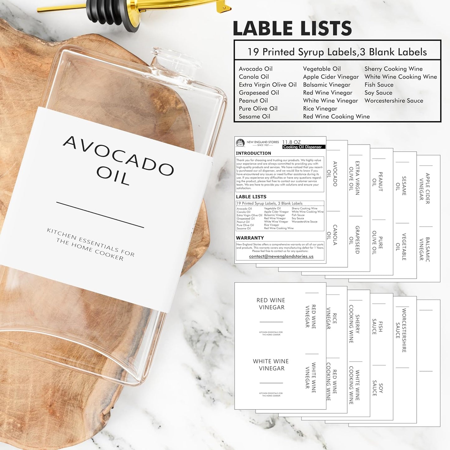 Kitchen Cooking Oil Dispenser Set, Olive Oil & Vinegar Bottles, Soy Sauce Dispenser - 4 Pieces, Gold, Elegant Book Design, Durable, Leak-Proof, Easy-Pour Spouts, Perfect for Kitchen, Dining Table