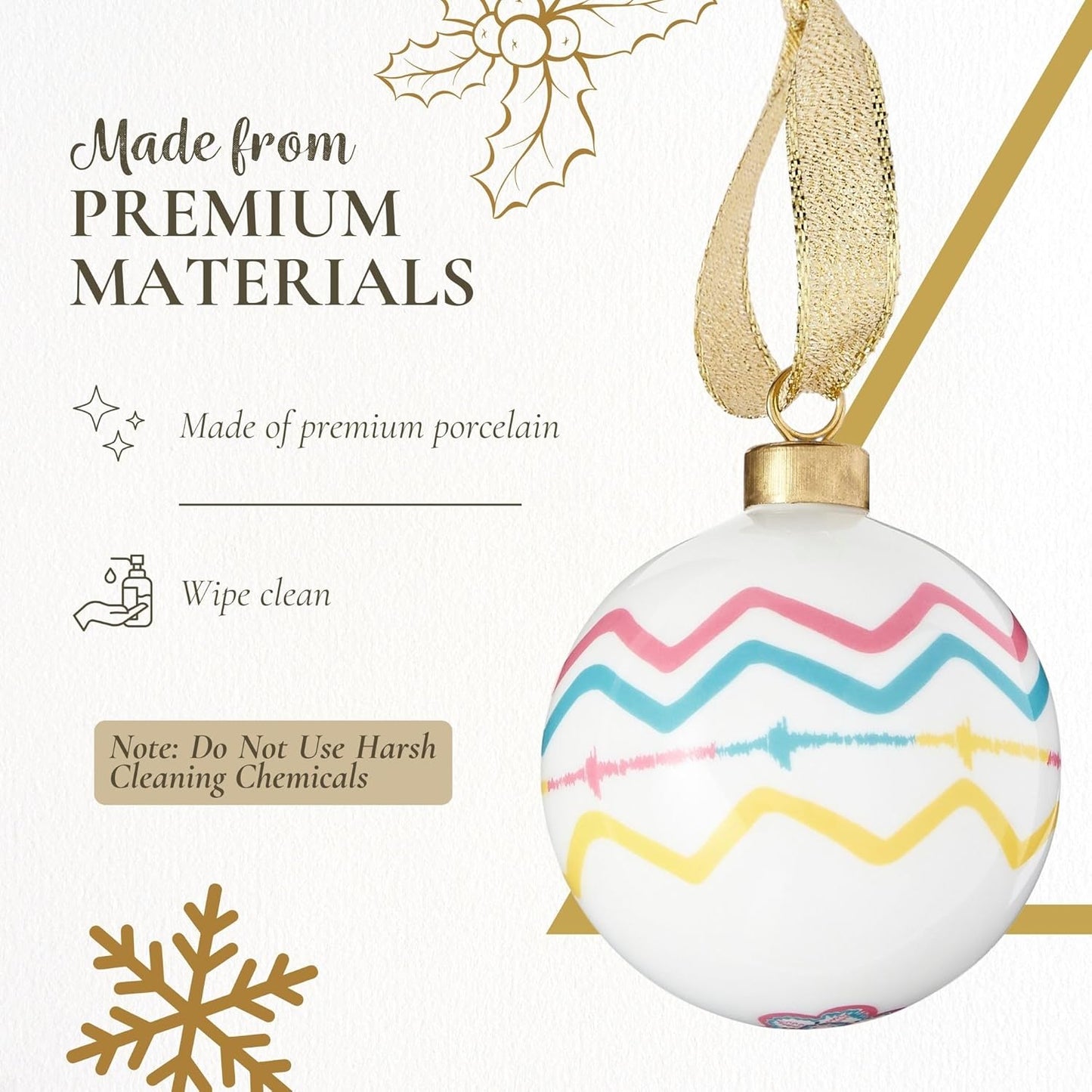 Spode Kit Kemp Christmas Ornament - Rik RAK - Fine China Whimsical Festive Keepsake, Collectible Holiday Decoration for Tree & Seasonal Decor - Holiday Ornament for Gift Giving