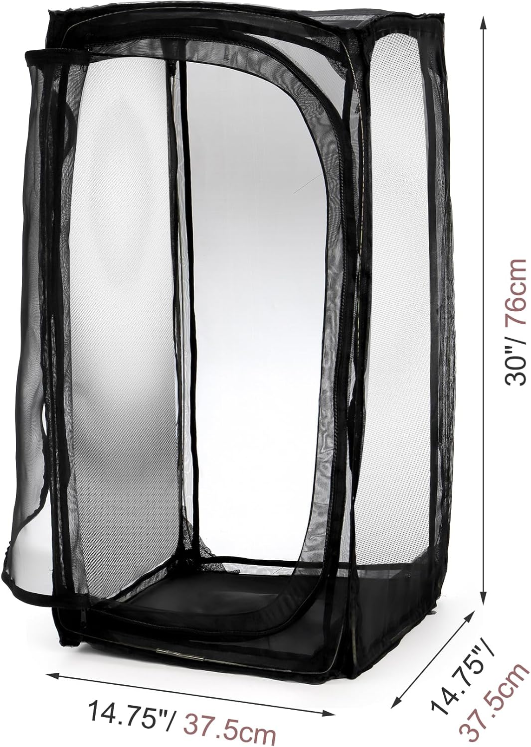 Kingrol 30-Inch Butterfly Habitat Cage, Large Pop-Up Mesh Terrarium with Zipper Opening, Portable & Collapsible Insect Enclosure for Caterpillars & Monarch Butterflies