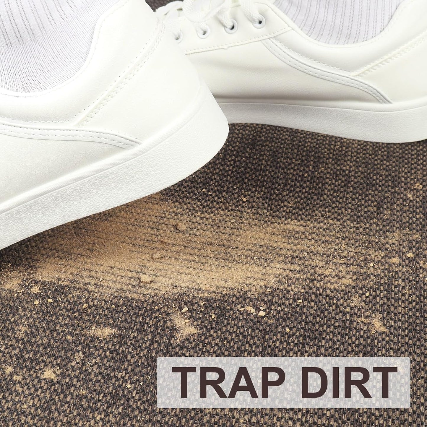 LEKEEPGO Door Mat 17"x29", Non Slip Door Mat Indoor Entrance, Rubber Backing Indoor Door mat Washable Absorbent Low-Profile Doormat Front Entryway Entry Resist Dirt Inside Door Mats, Brown