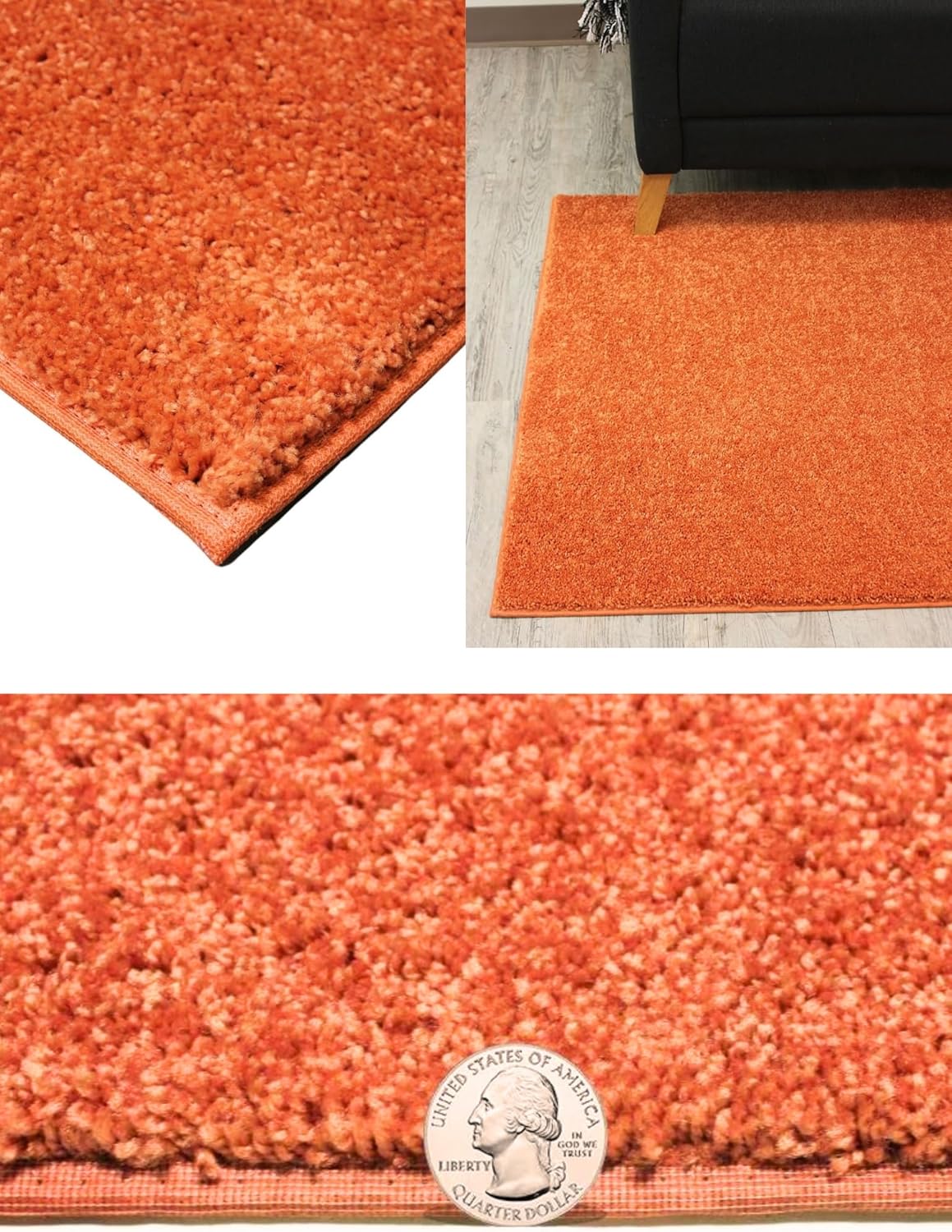 KOECKRITZ Soft and Colorful Kids Classroom Area Rugs (Passes Flammability Pill Test) Many Sizes and Bright Colors to Select from (3' x 12', Tangerine)