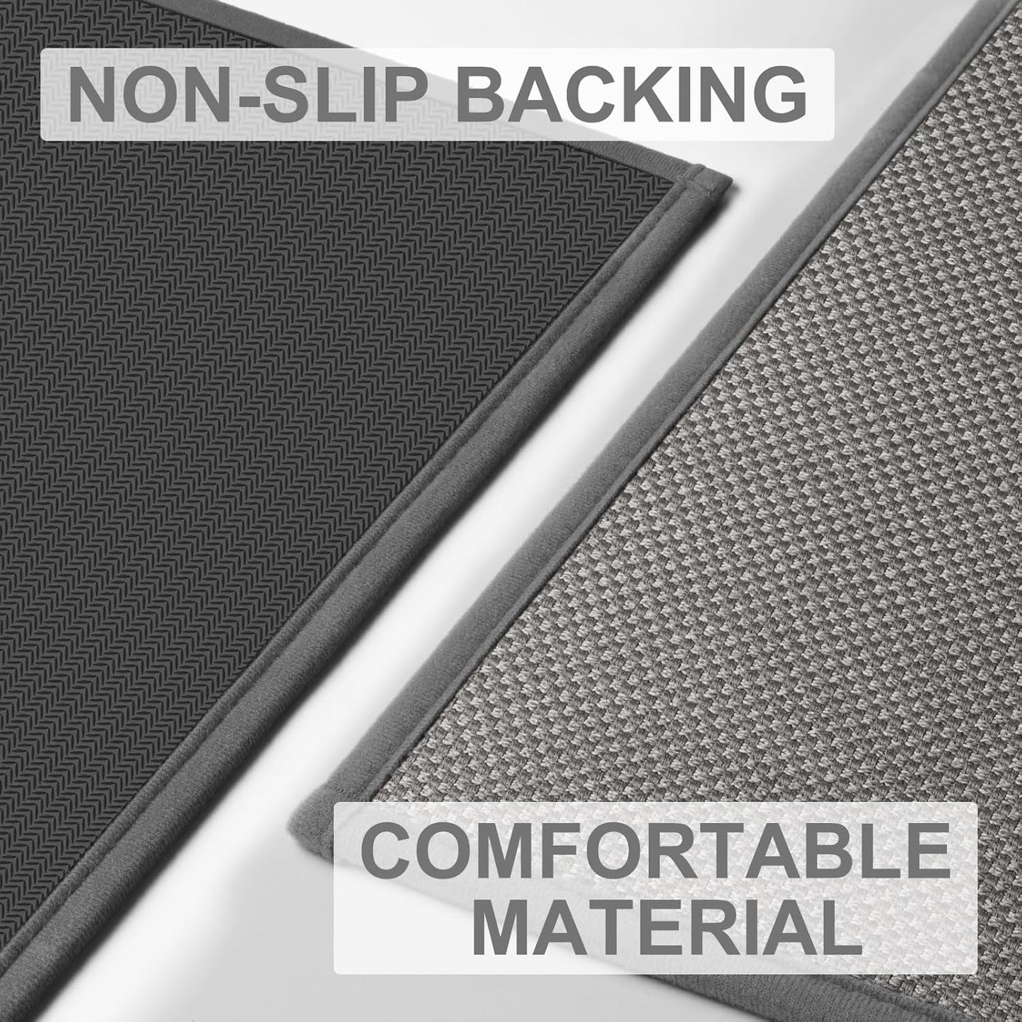 LEKEEPGO Door Mat 36"x59", Non Slip Door Mat Indoor Entrance, Rubber Backing Front Indoor Door mat Washable Absorbent Low-Profile Entryway Entry Resist Dirt Inside Door Mats, Light Grey