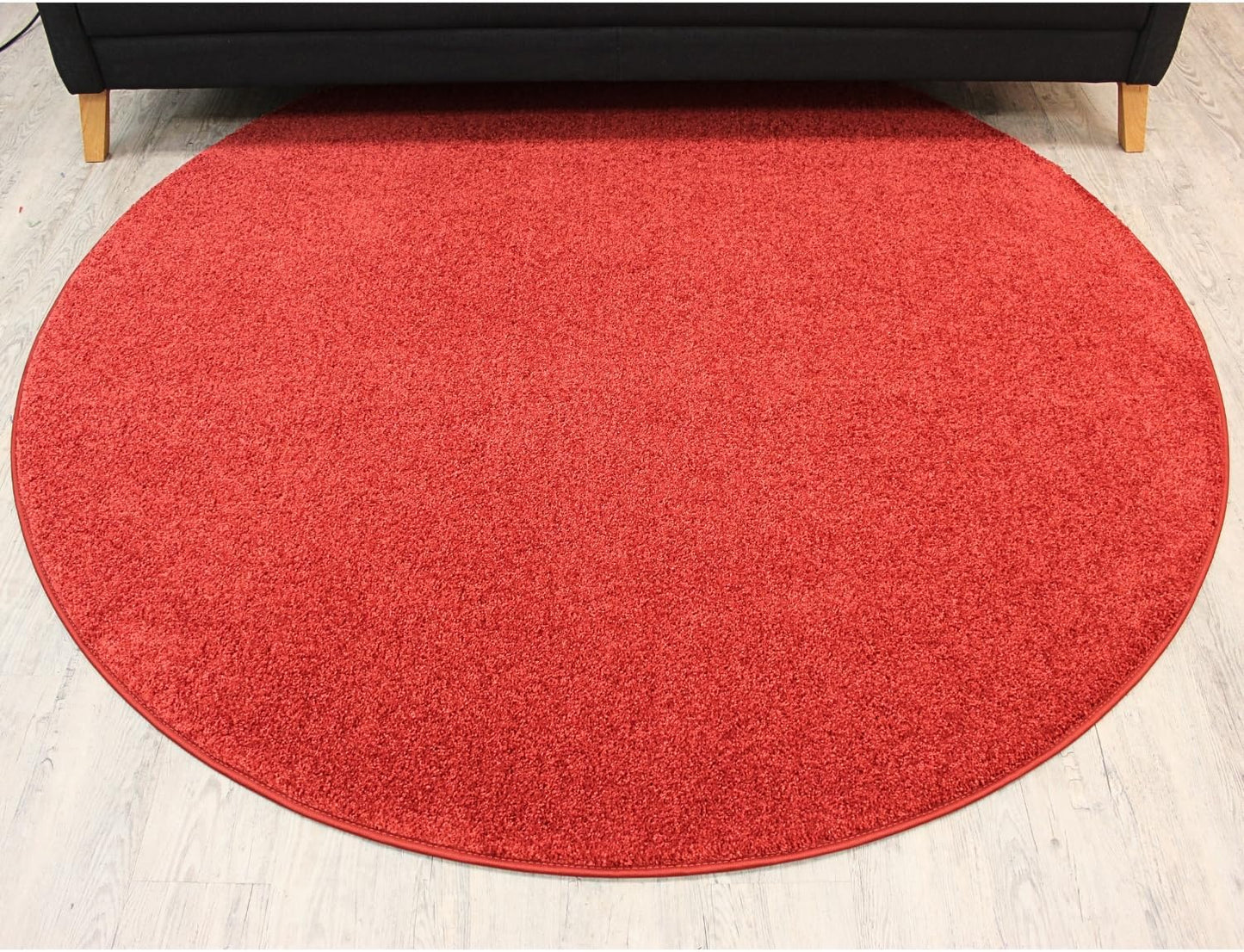 KOECKRITZ Soft and Colorful Kids Classroom Area Rugs (Passes Flammability Pill Test) Many Sizes and Bright Colors to Select from (10' Round, Fire Engine)