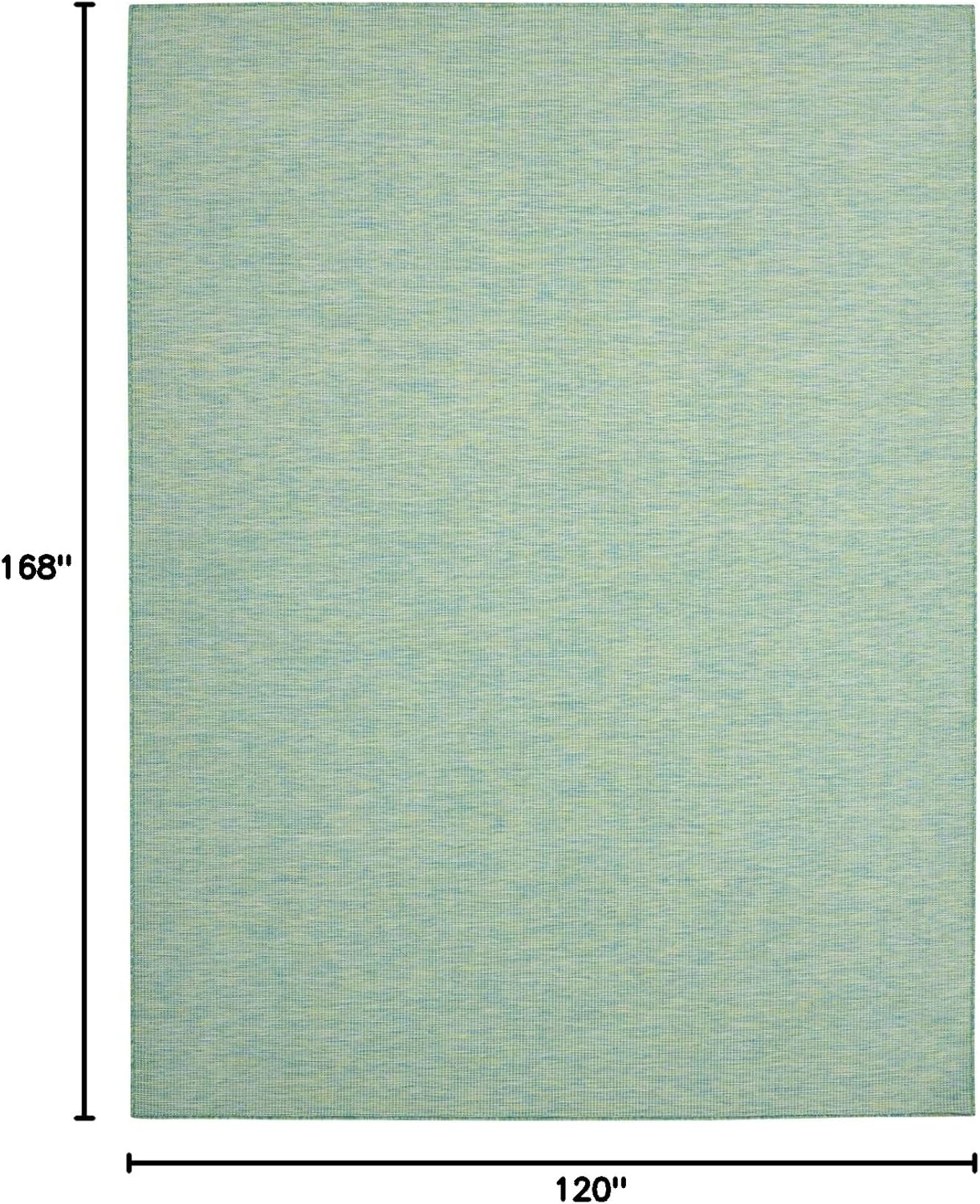 Nourison Home Positano 10' x 14' Blue/Green Fabric Modern Area Rug (10' x 14')