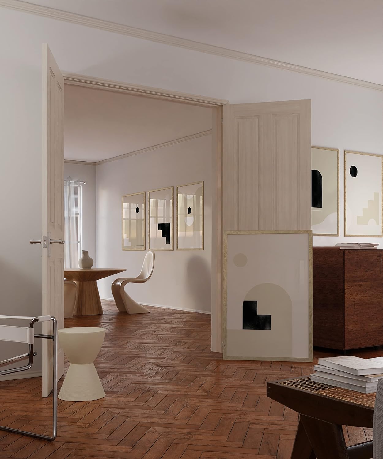 Haus and Hues 24"x36" Beige Oak Wood Frames Set of 6 - 24x36 Natural Wood Frames for Posters, 24x36 Frame Wood, 24x36 Poster Frames for Wall, 24x36 Frame Light Wood, Picture Frames 24x36 Picture Frame 24x36 Wood Frame 24x36 (Beige Oak)