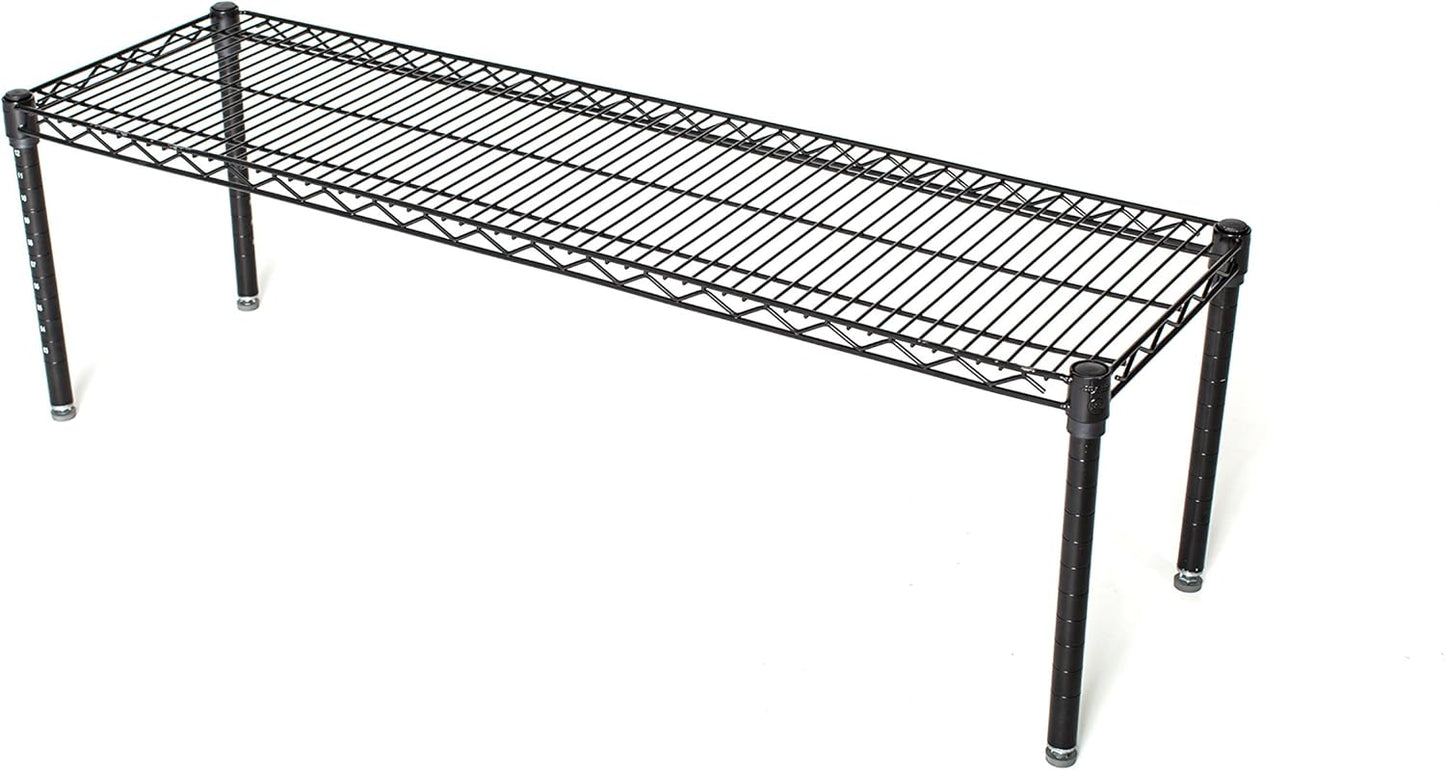 Omega Products Corporation 21" Deep x 48" Wide x 14" High Black Stationary Dunnage Rack