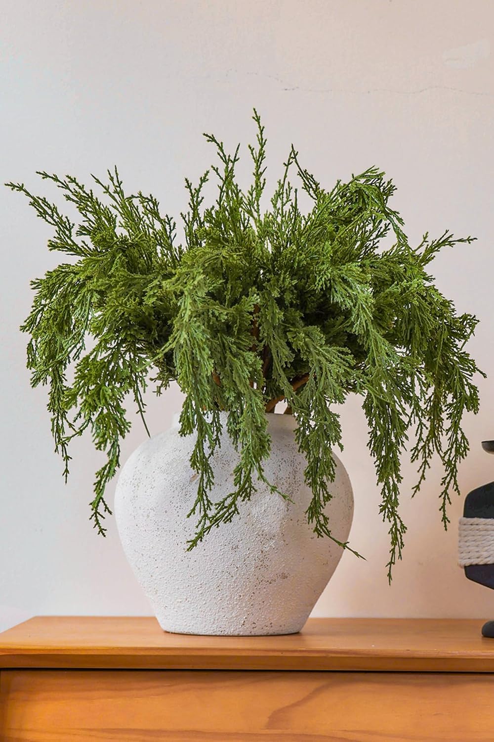 MISSPIN 12 Pcs 22.3 Inches Artificial Christmas Cypress Branches, DIY Crafts Faux Branches for Xmas Indoor Outdoor Home Decor