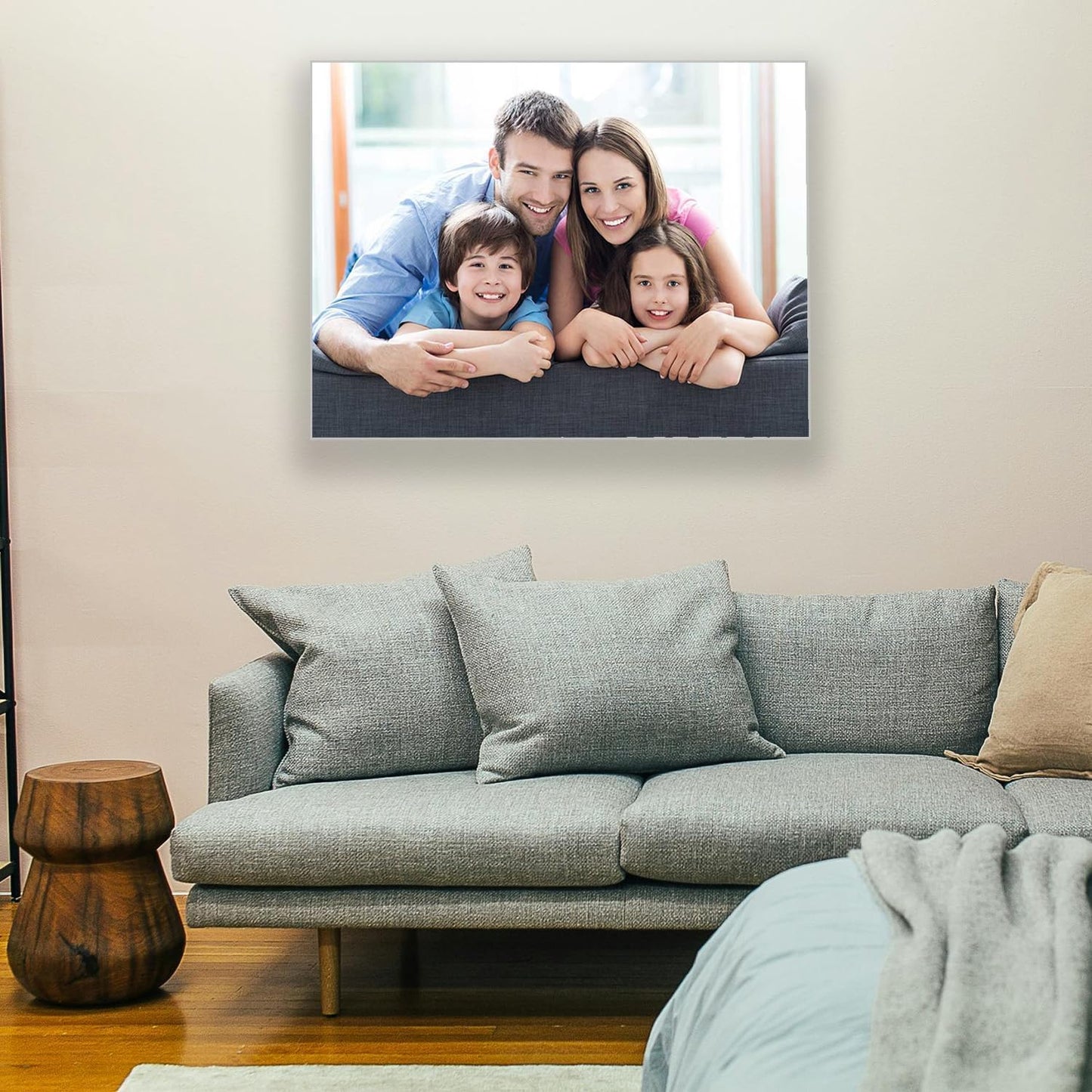 Custom Framed Canvas Prints With Your Photos-Personalized Picture To Canvas Wall Art ，Home Decoration Gifts Holiday Gifts
