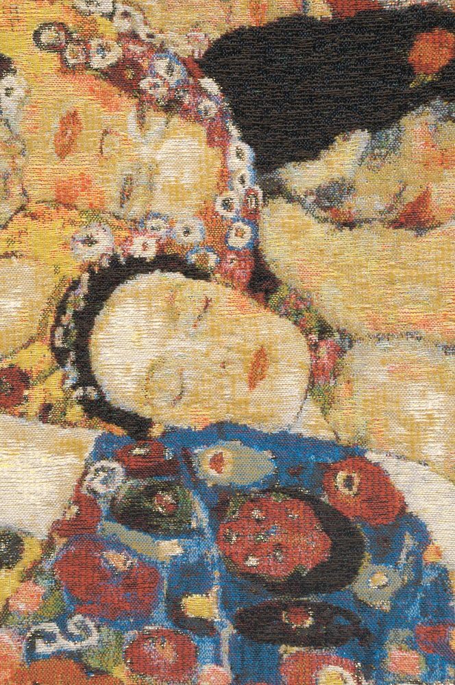 C Charlotte Home Furnishings Inc Virgin Faces Belgian Cushion Cover | Pure Cotton Decorative Cushion Case | Cushion Cover for Indoor Use | 17x17 Inch Cushion Cover for Living Room I by Gustav Klimt