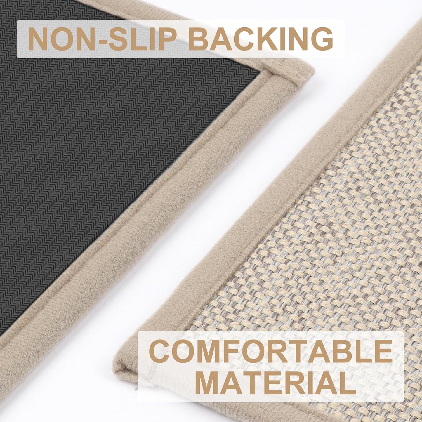 LEKEEPGO Door Mat 36"x59", Non Slip Door Mat Indoor Entrance, Rubber Backing Front Indoor Door mat Washable Absorbent Low-Profile Entryway Entry Resist Dirt Inside Door Mats, Khaki