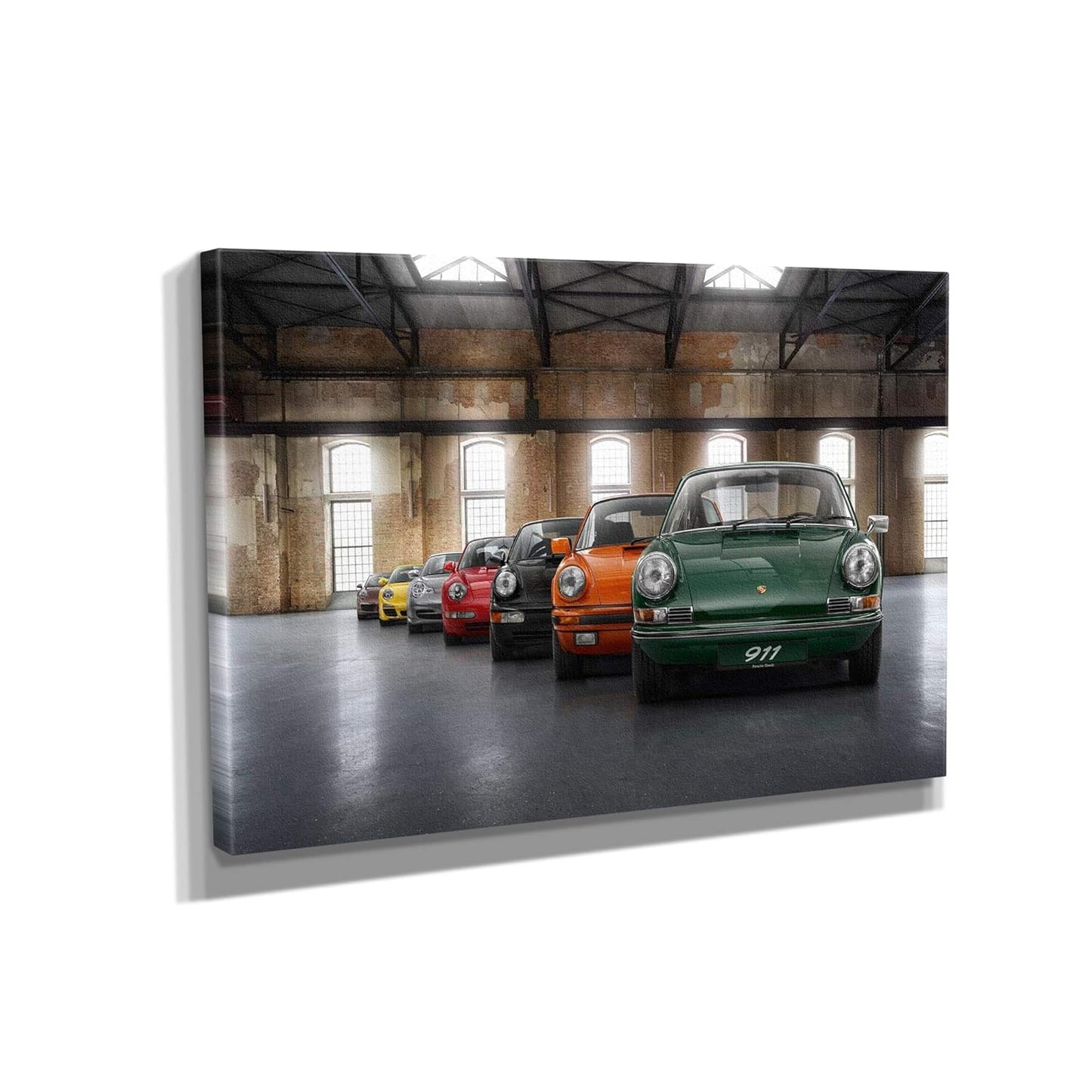 Porsche Car 911 Color Revolution Canvas Art Print Picture Wall Home Decor - Various Sizes (45in x 30in Gallery Wrapped)