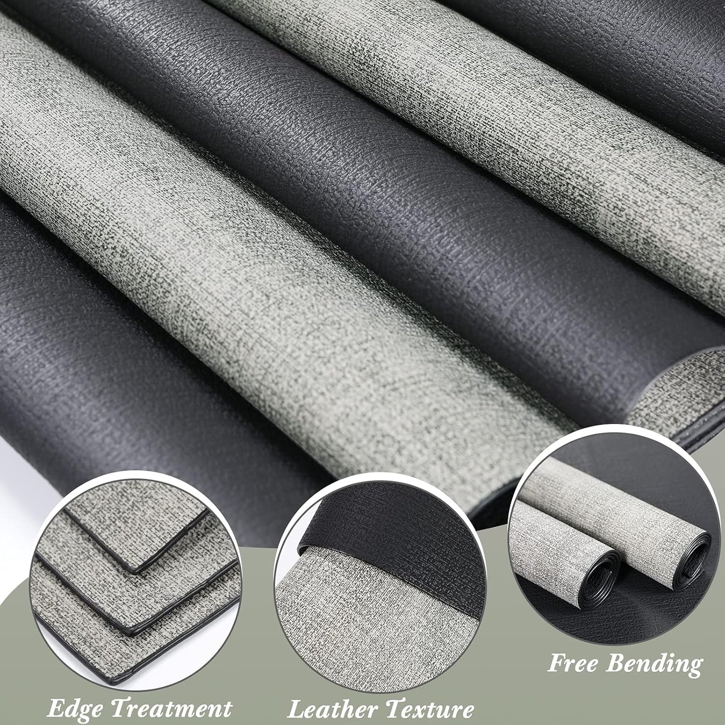 SUEH DESIGN Leather Placemats Set of 6 Reversible Table Mats Heat Resistant Waterproof No-Slip Place Mats for Dining Table Kitchen Parties