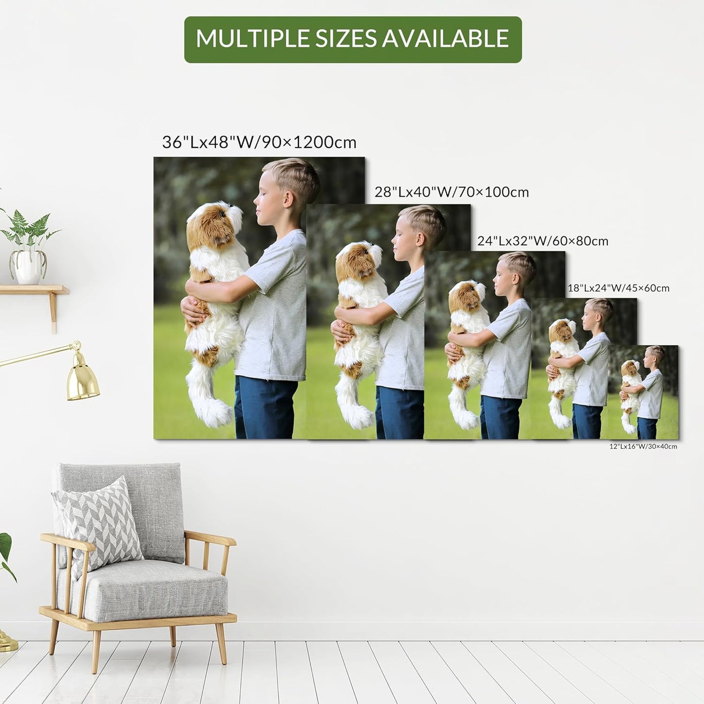 Wewejia Custom Canvas Prints with Your Photos 12x16 inch, Personalized Canvas Pictures for Wall to Print Framed Wedding Family Baby Pets