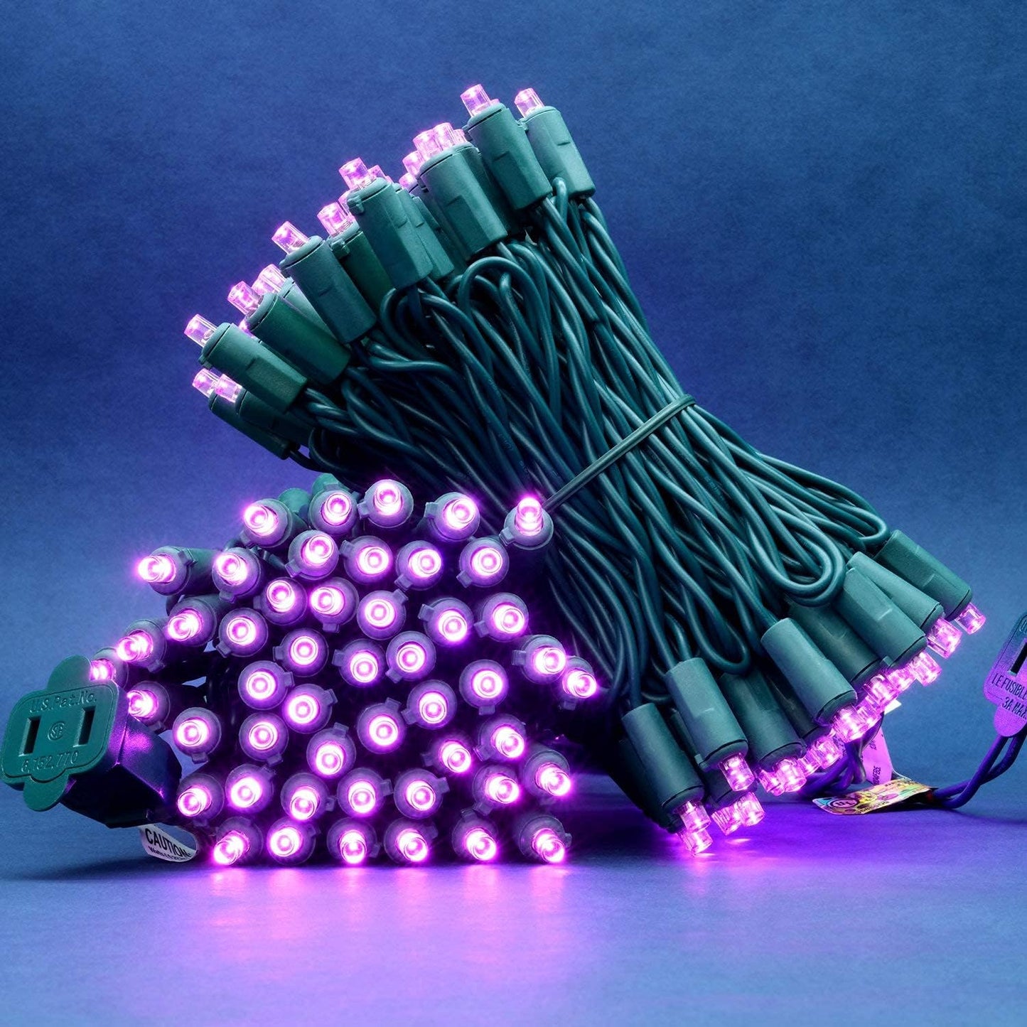 200 Count Pink Wide Angle LED Christmas Lights, 66 ft Green Wire UL Certified Commercial Grade 5mm Holiday String Light Set (Pink)