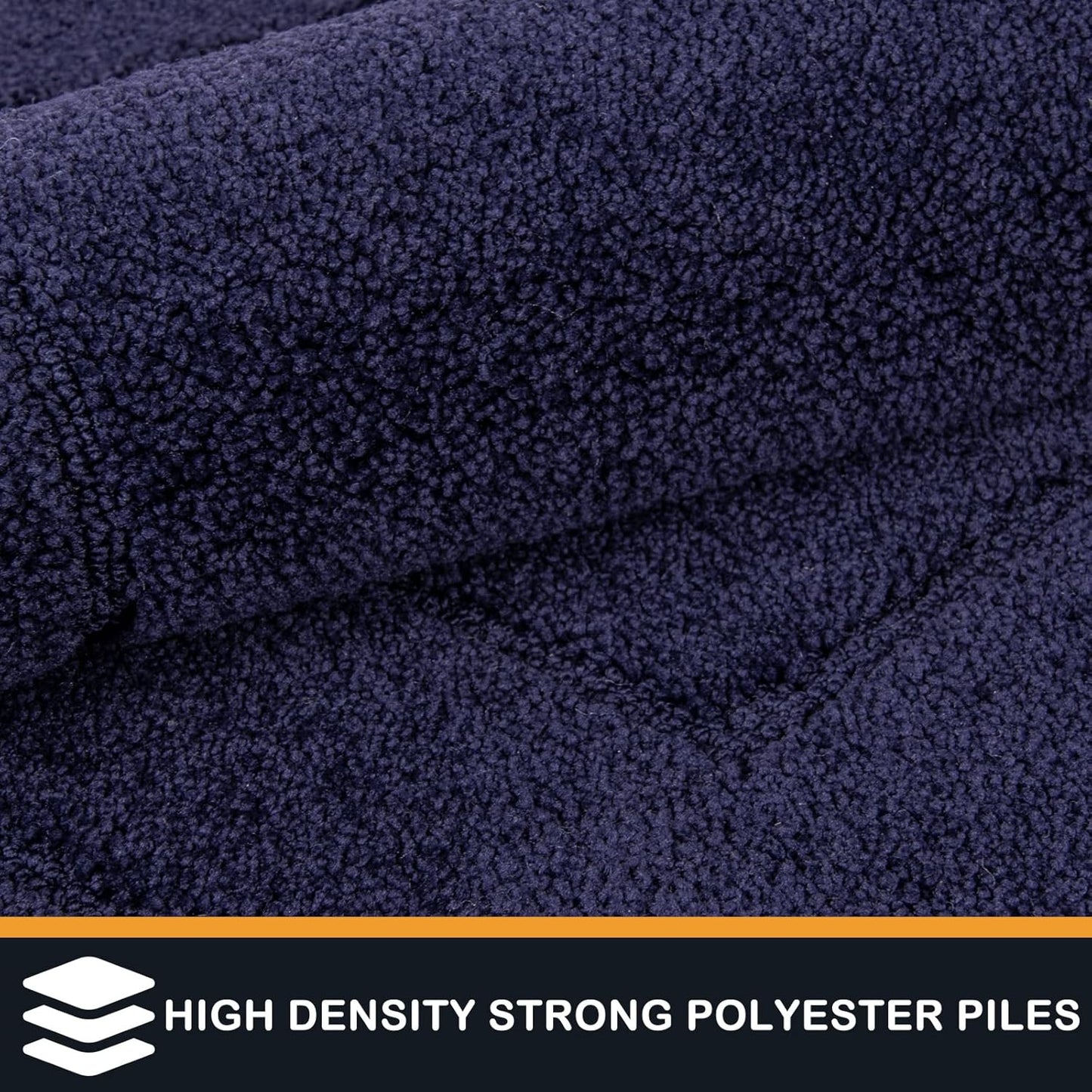 PURRUGS Dirt Trapping Door Mat 32" x 70", Non-Slip/Skid Machine Washable Entryway Rug, Dog Doormat, Super Absorbent Welcome Mat for Muddy Wet Shoes and Paws, Navy Blue