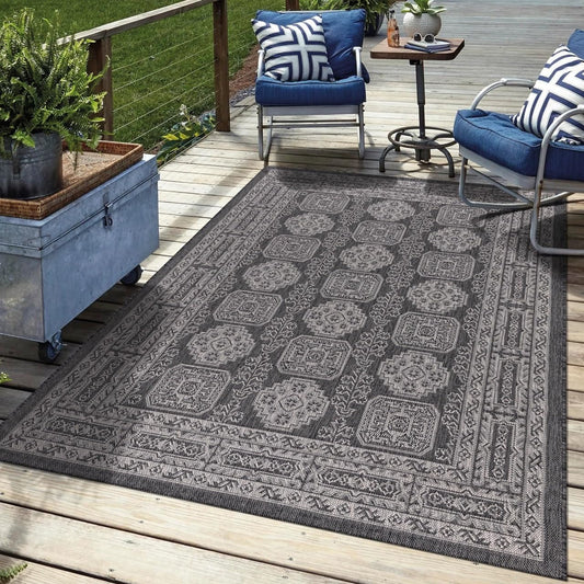 Keen Home Design Terrace Outdoor Area Rug - 12x15 Washable Indoor/Outdoor Rug for Patio, Kitchen, Balcony, Beach, Garden, Deck and Porch, Size: 12'x15'