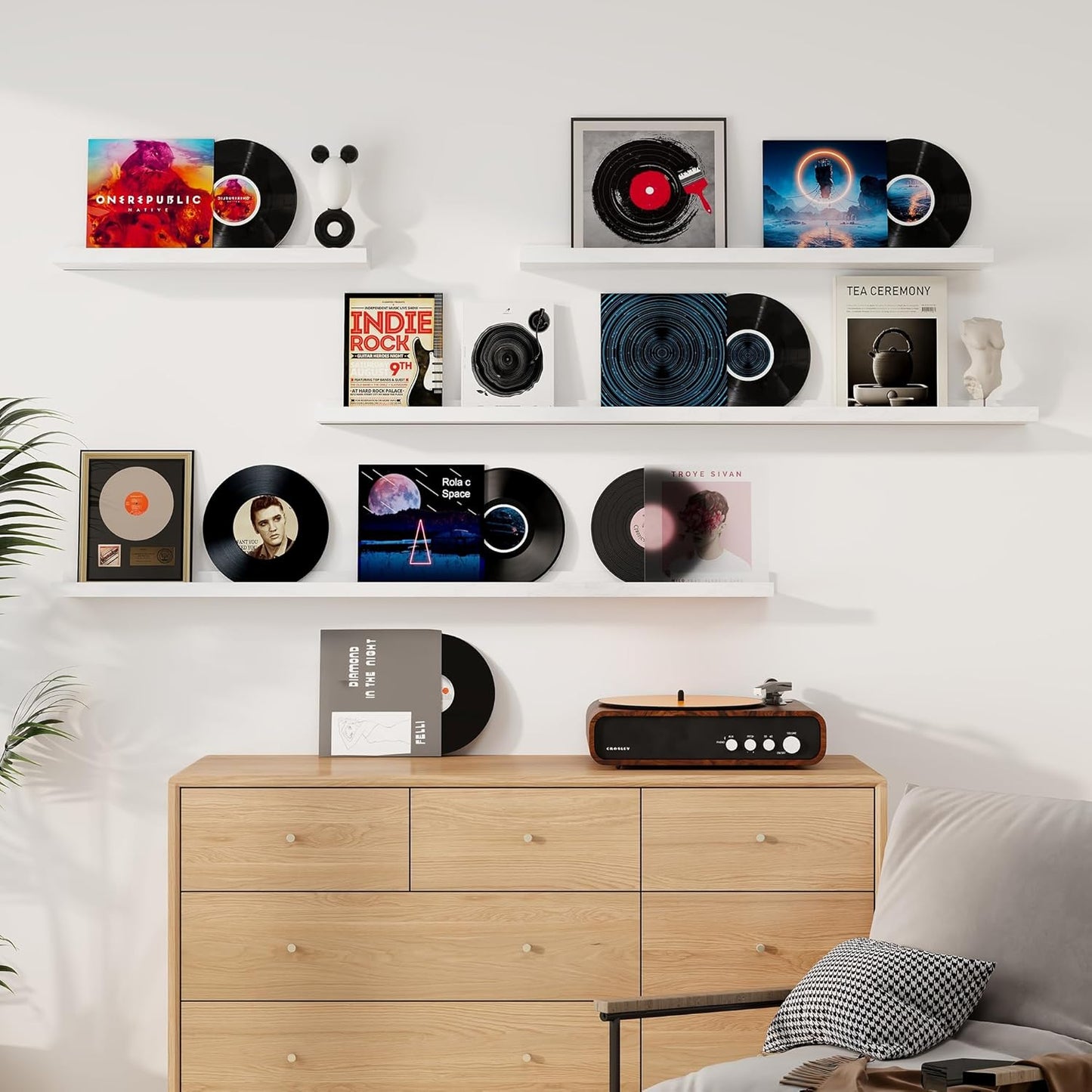 Floating Picture Ledge Shelves 72 Inch Solid Oak Wood Set of 2, Rustic Wall Storage Shelves with Lip, Kids Bookshelf, Photo & Picture Ledge Shelves for Bedroom, Living Room, Kitchen