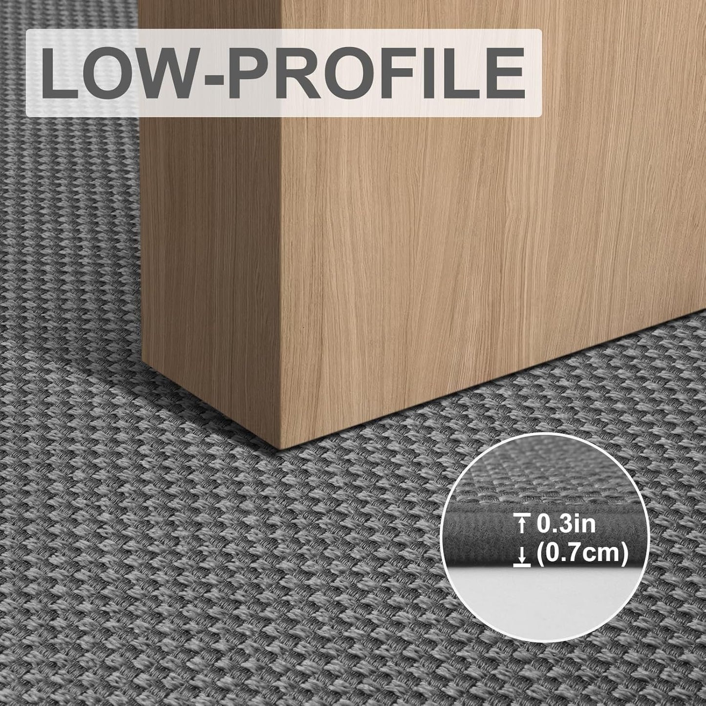 LEKEEPGO Door Mat 24"x47", Non Slip Door Mat Indoor Entrance, Rubber Backing Front Indoor Door mat Washable Absorbent Low-Profile Entryway Entry Resist Dirt Inside Door Mats, Light Grey