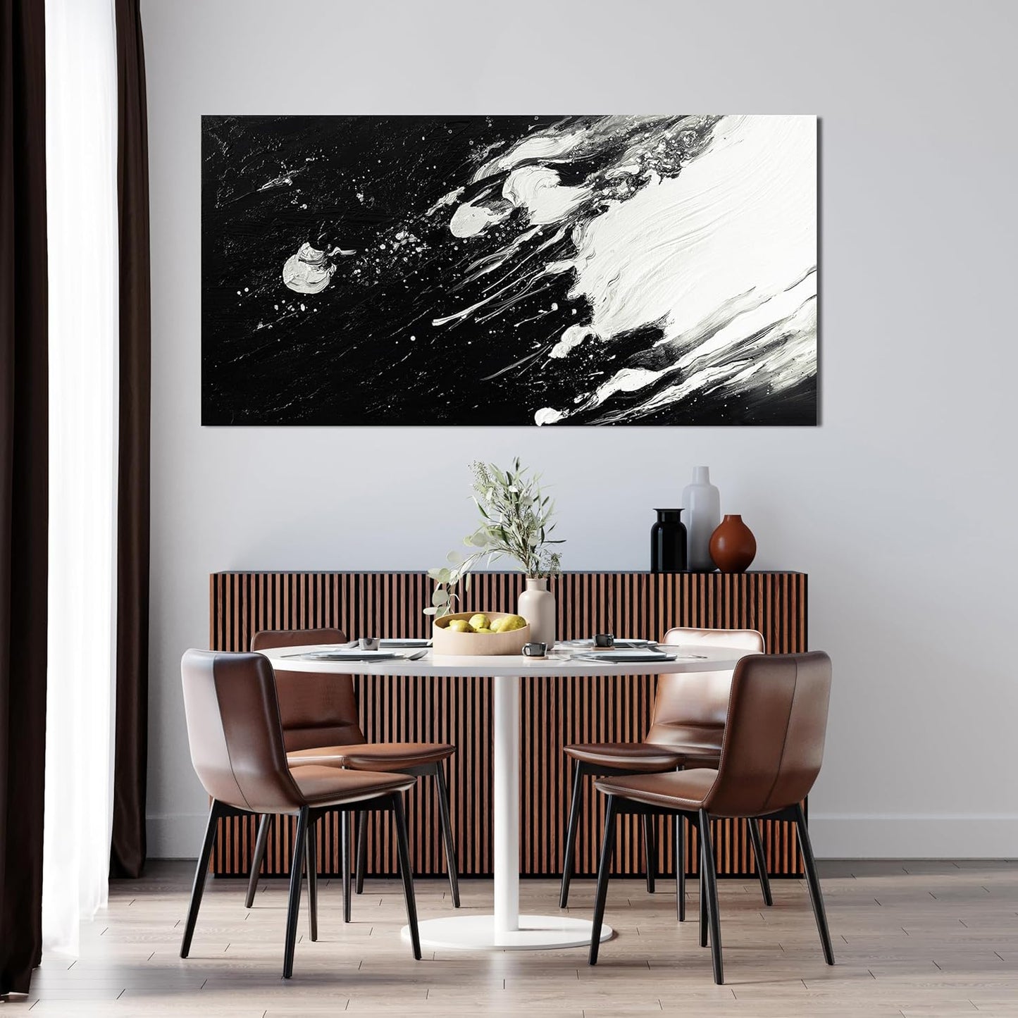 Canvas Wall Art Decor Modern Black and White Wall Art Prints Abstract Wall Art for Living Room Abstract Black Art Abstract Canvas Art Wall Decor Artwork for Walls Bedroom Office Decor 20" X 40"