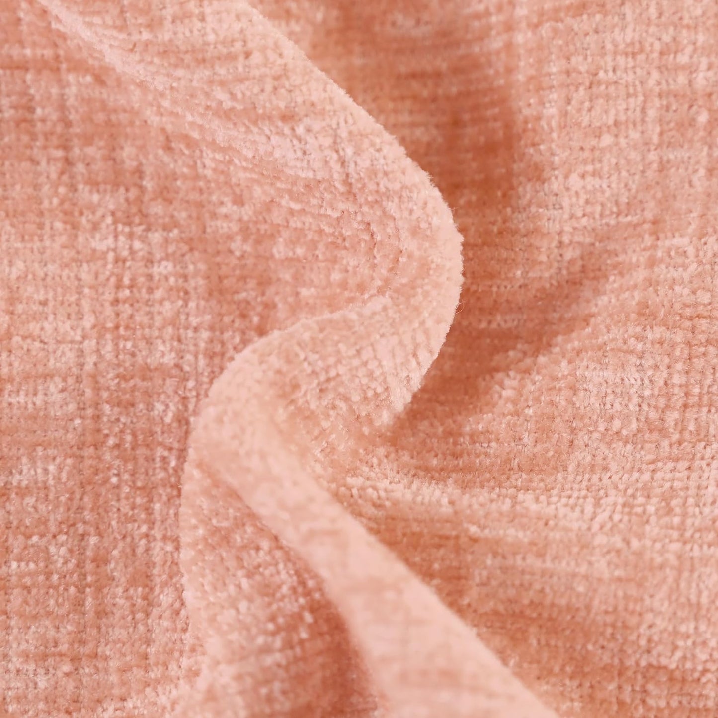 CaliTime Throw Pillow Covers Decorative 18 X 18 Inches Pack of 4 Cozy Chenille Cushion Cases for Couch Sofa Bed Living Room Home Dusty Pink