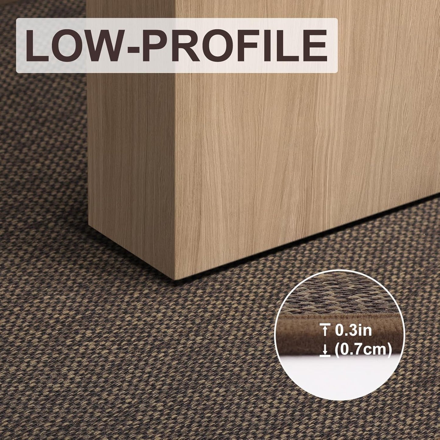 LEKEEPGO Door Mat 24"x36", Non Slip Door Mat Indoor Entrance, Rubber Backing Front Indoor Door mat Washable Absorbent Low-Profile Entryway Entry Resist Dirt Inside Door Mats, Brown