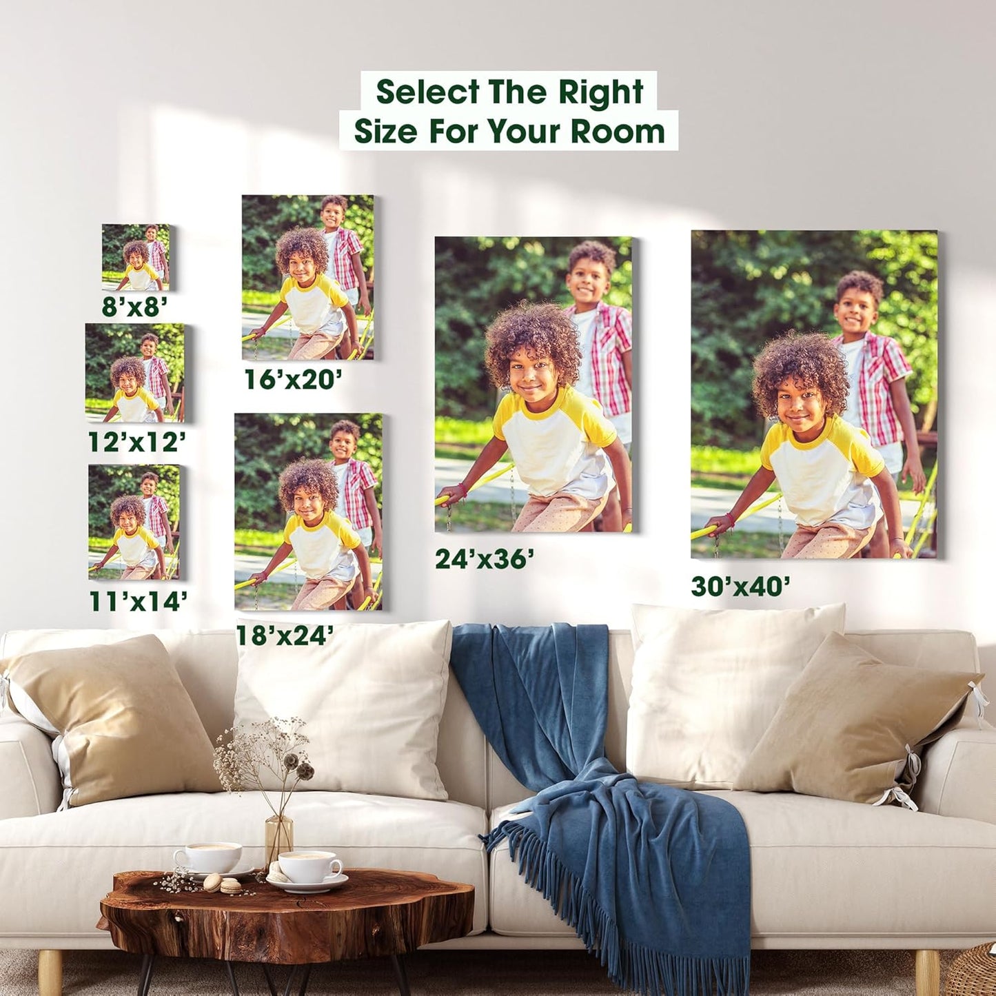 BuildASign Custom Canvas Prints with Your Photos – Personalized Picture To Canvas Wall Art, Perfect for Home Decor, Gifts & Keepsakes, Ready to Hang (12" L x 18" W x .75”D)