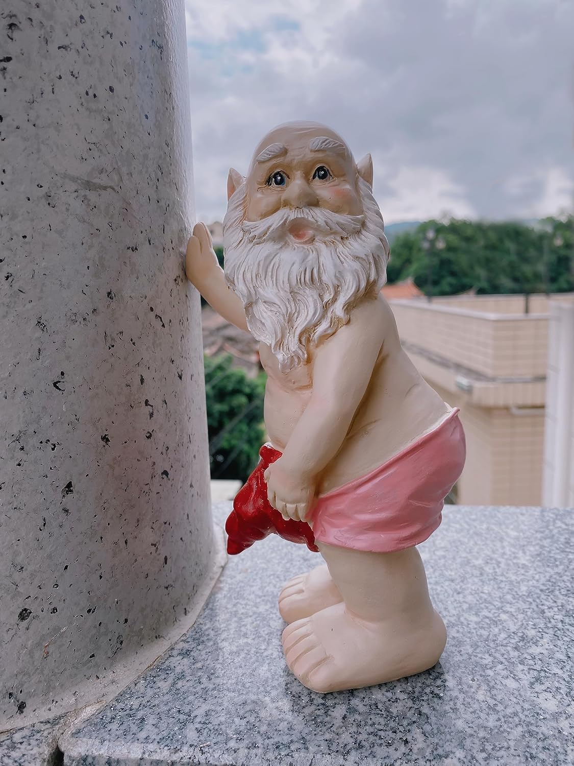 Funny Gnome Statue | Garden Gnomes | Funny Gnomes Garden Decorations for Outside Garden - Garden Gnomes 8" Tall