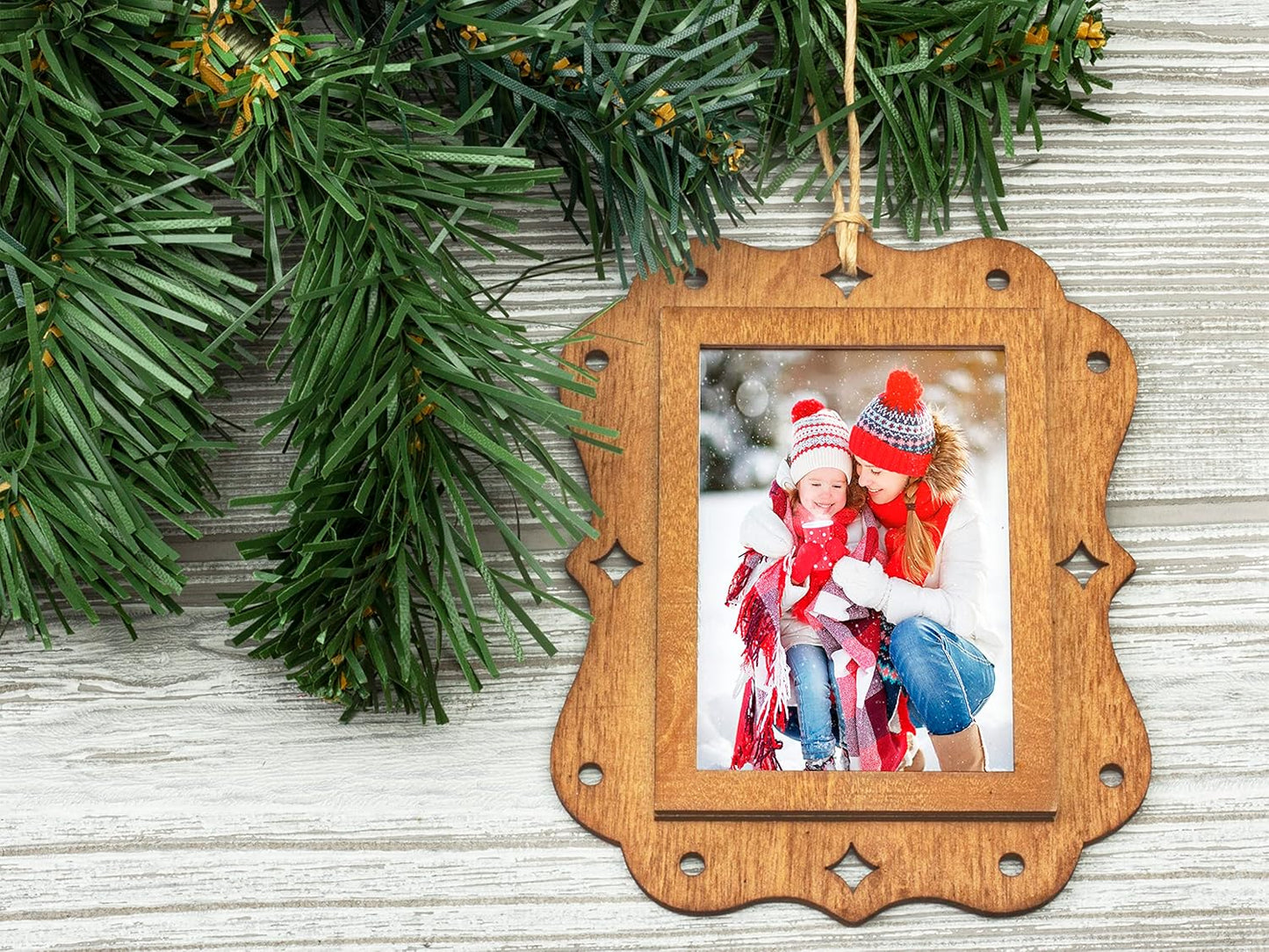 Wood Rectangle 2" x 3" Photo Ornaments - Pack of 100