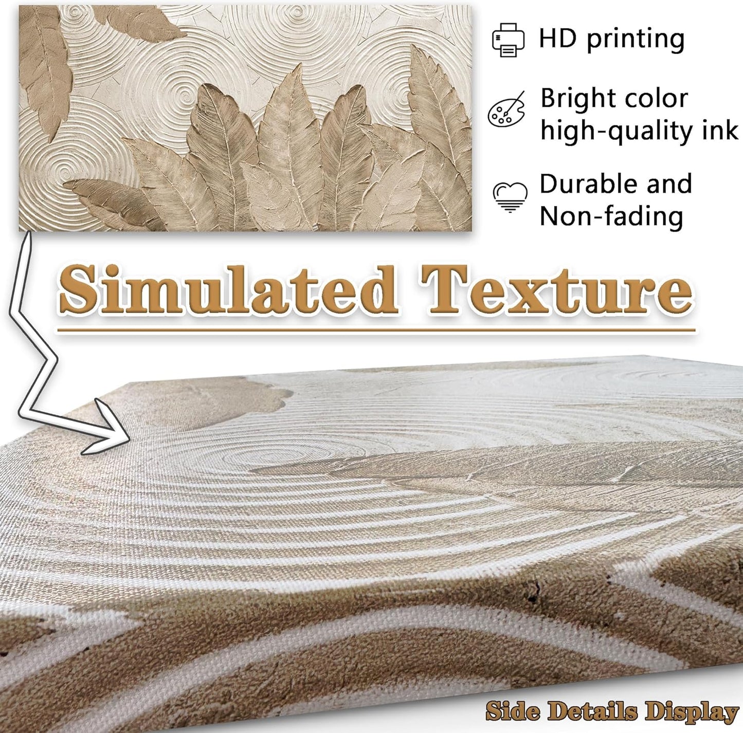 Minimalist & Modern Art for Bedroom Decor Framed Abstract Artwork for Walls Neutral & Contemporary Beige Wall art - Artwork for Living Room and Boho Style Large Abstract Wall Art 20×40IN