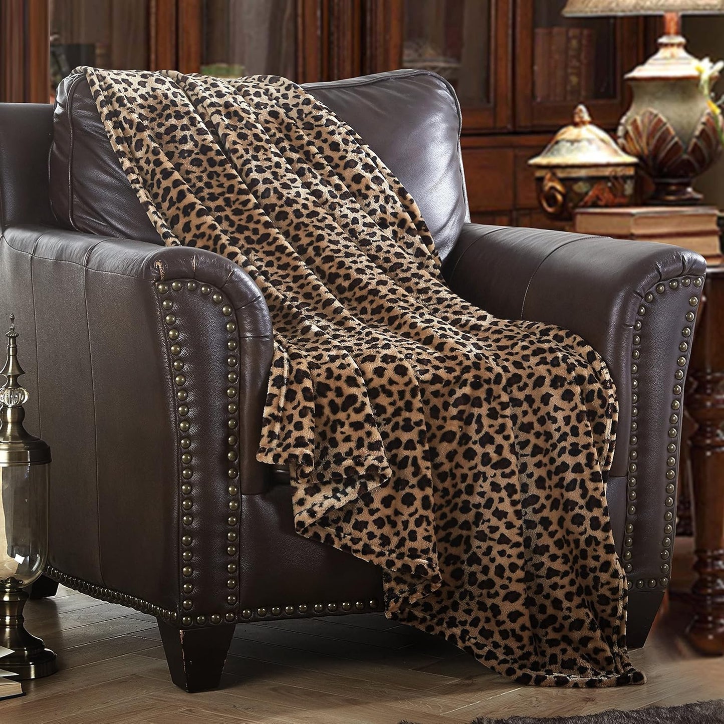 MERRYLIFE Leopard Throw Blanket Decorative Fleece Throw | Ultra-Plush Colorful Oversized | Couch Blanket Travel Lap | (50" 60", Cheetah)