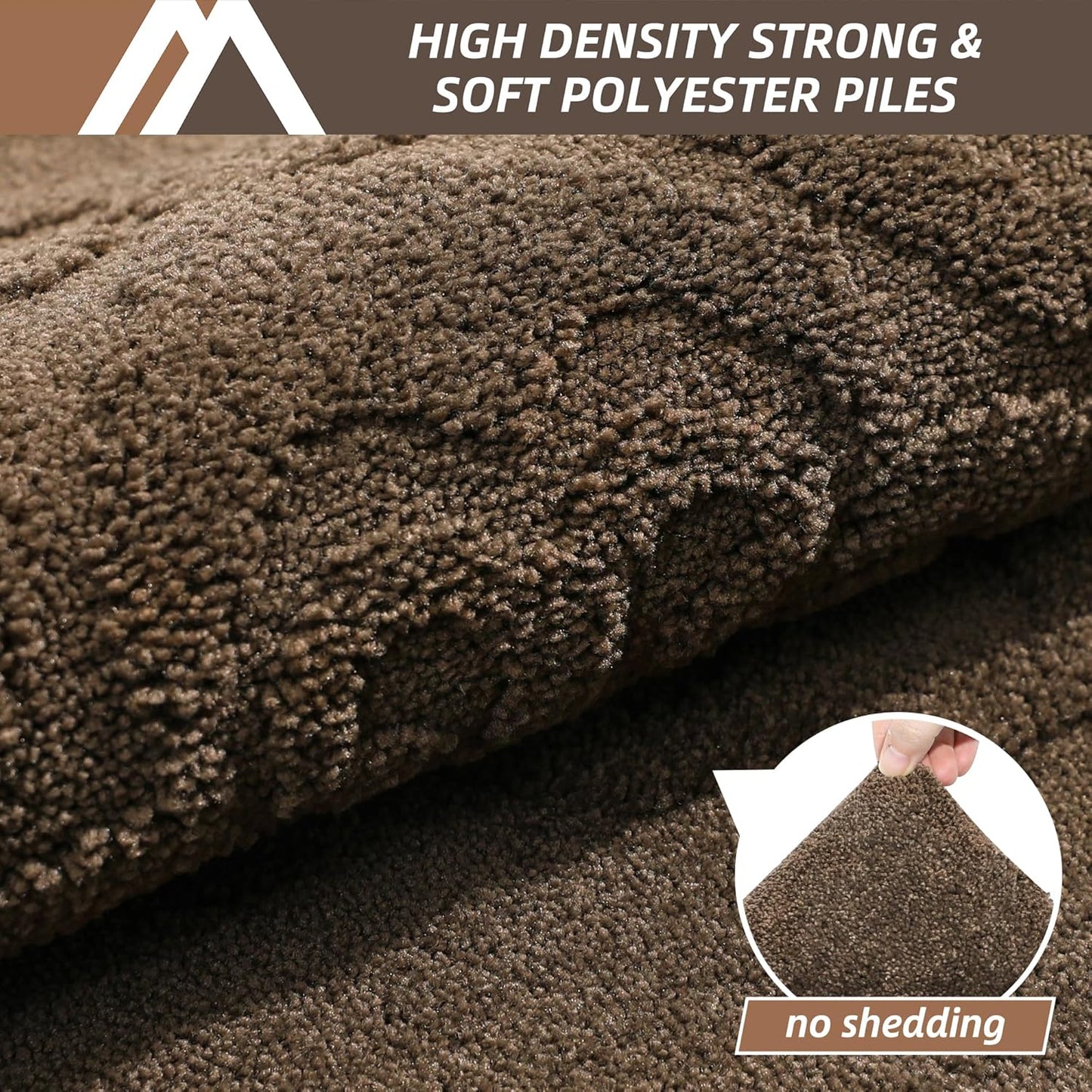 COSY HOMEER-Door-Mat-Non-Slip-Entryway-Rug 20”x32” Absorbent Welcome Mats Washable Dirt Trapper Door Mat Entrance Floor Mats for Front Back Doormats and Wet Shoes,Brown