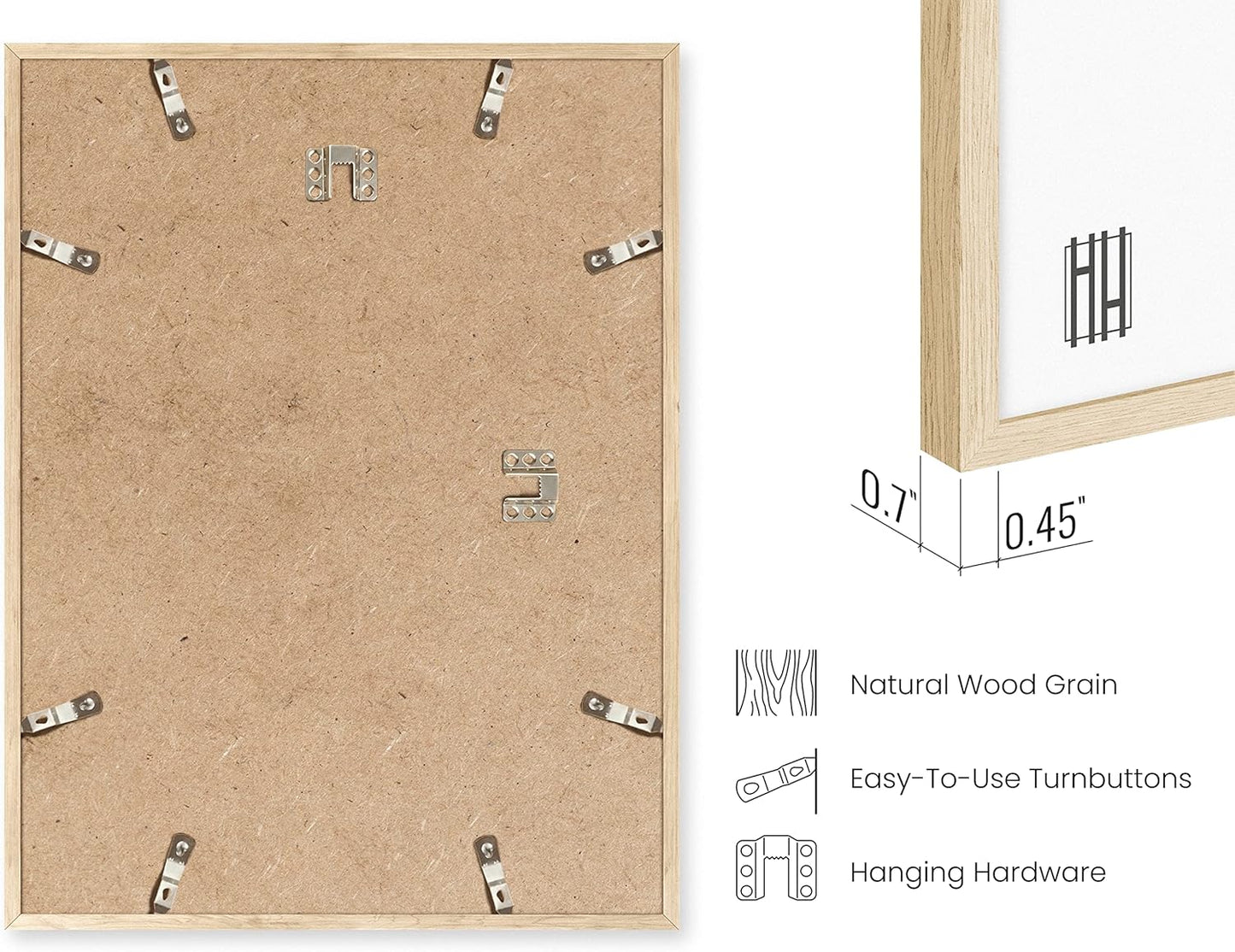 HAUS AND HUES Picture Frames - Set of 3 Beige 16x24 Frames for Wall Art