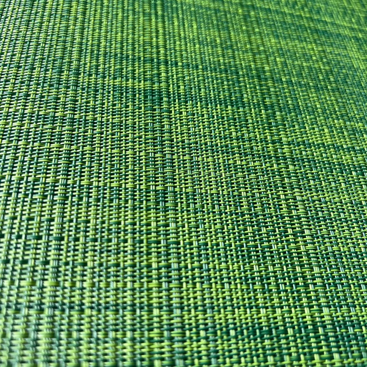 WAZAIGUR Placemats Set of 6 for Dining Table Heat-Resistant Washable Place Mats Woven Vinyl Kitchen Table Mats Easy to Clean,Hunter Green