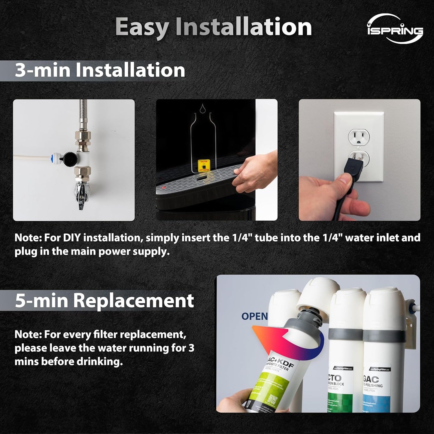 iSpring FCDS 3rd Stage Carbon Block CTO Replacement Filter for DS4B & DS4S