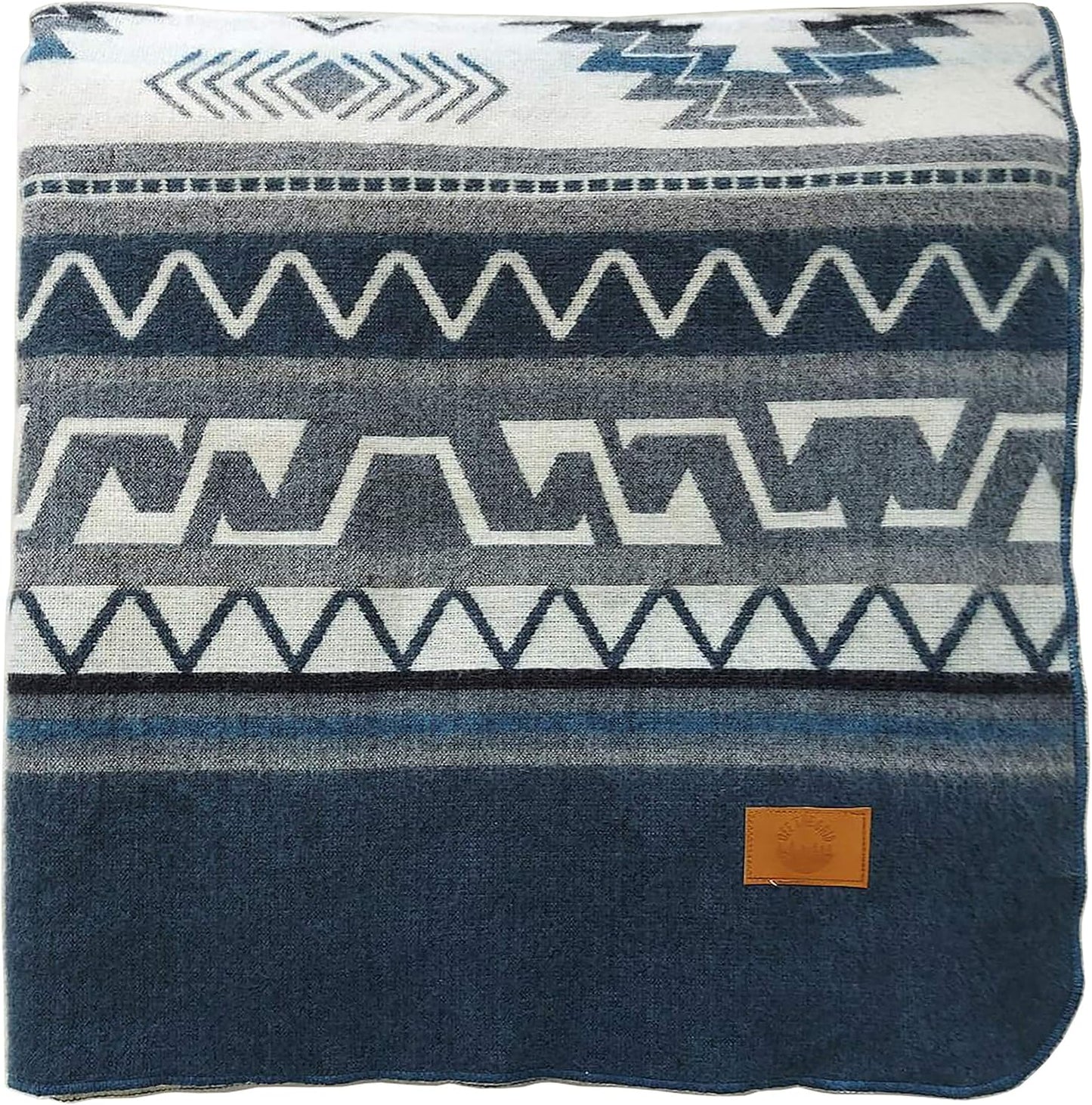 Off the Grid Inca Aztec Throw Blanket | Southwest Indian Navajo Boho Style | Native Woven Western Cover for Camping, Bedding, Couch
