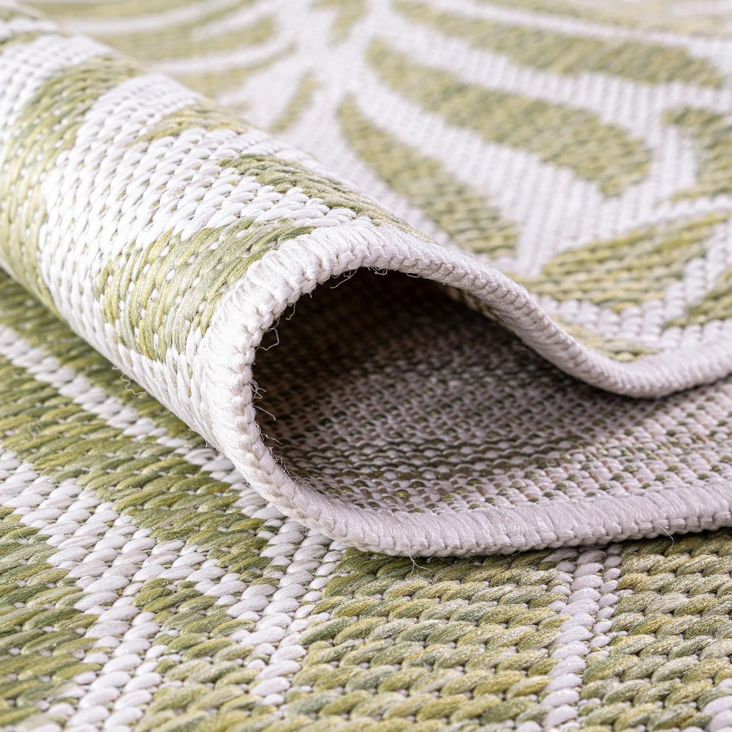 Keen Home Design Terrace Outdoor Round Rug - 5ft Round Washable Indoor/Outdoor Rug for Patio, Kitchen, Balcony, Beach, Garden, Deck and Porch, Size: 5'3" Round