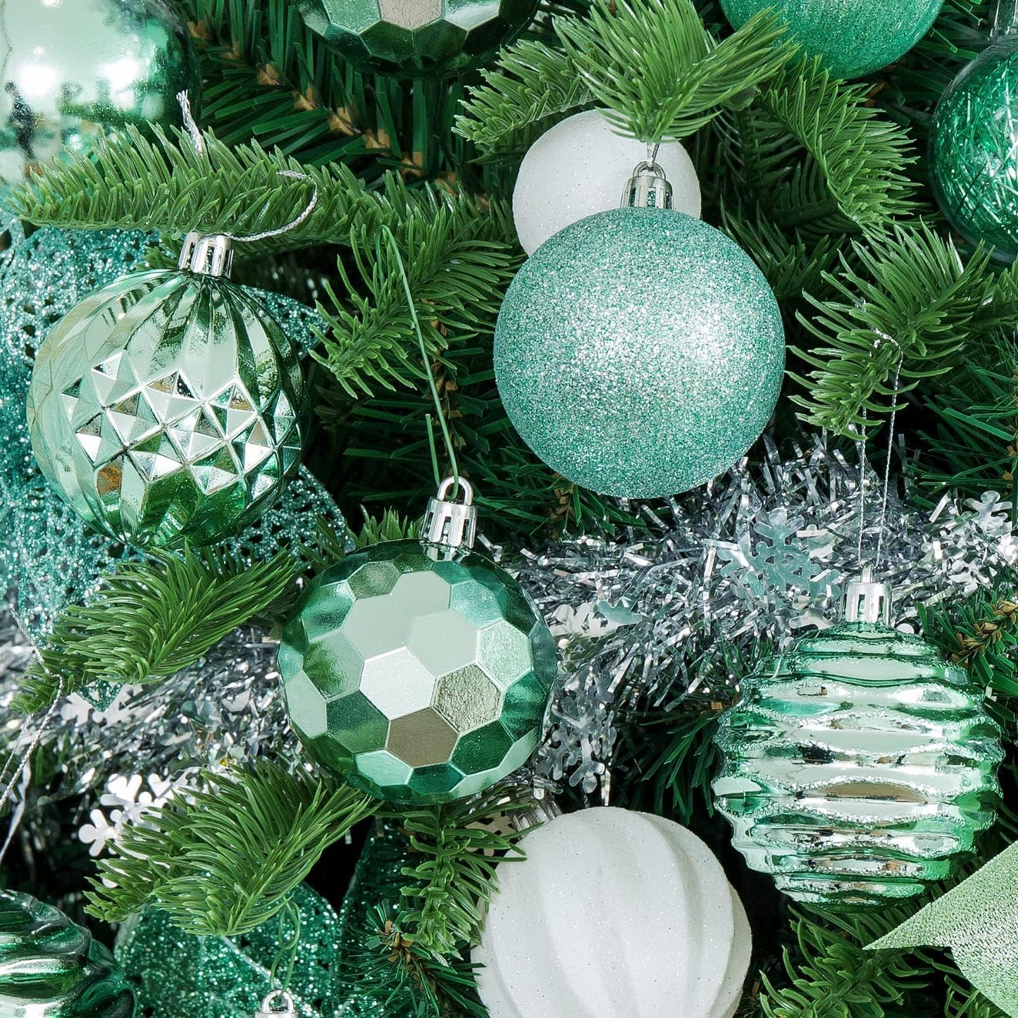 Christmas Ball (2.36", Mint Green) 24ct Christmas Ball Ornaments Shatterproof Xmas Tree Hanging Balls Decorations Perfect for Holiday Wedding Christmas Decor