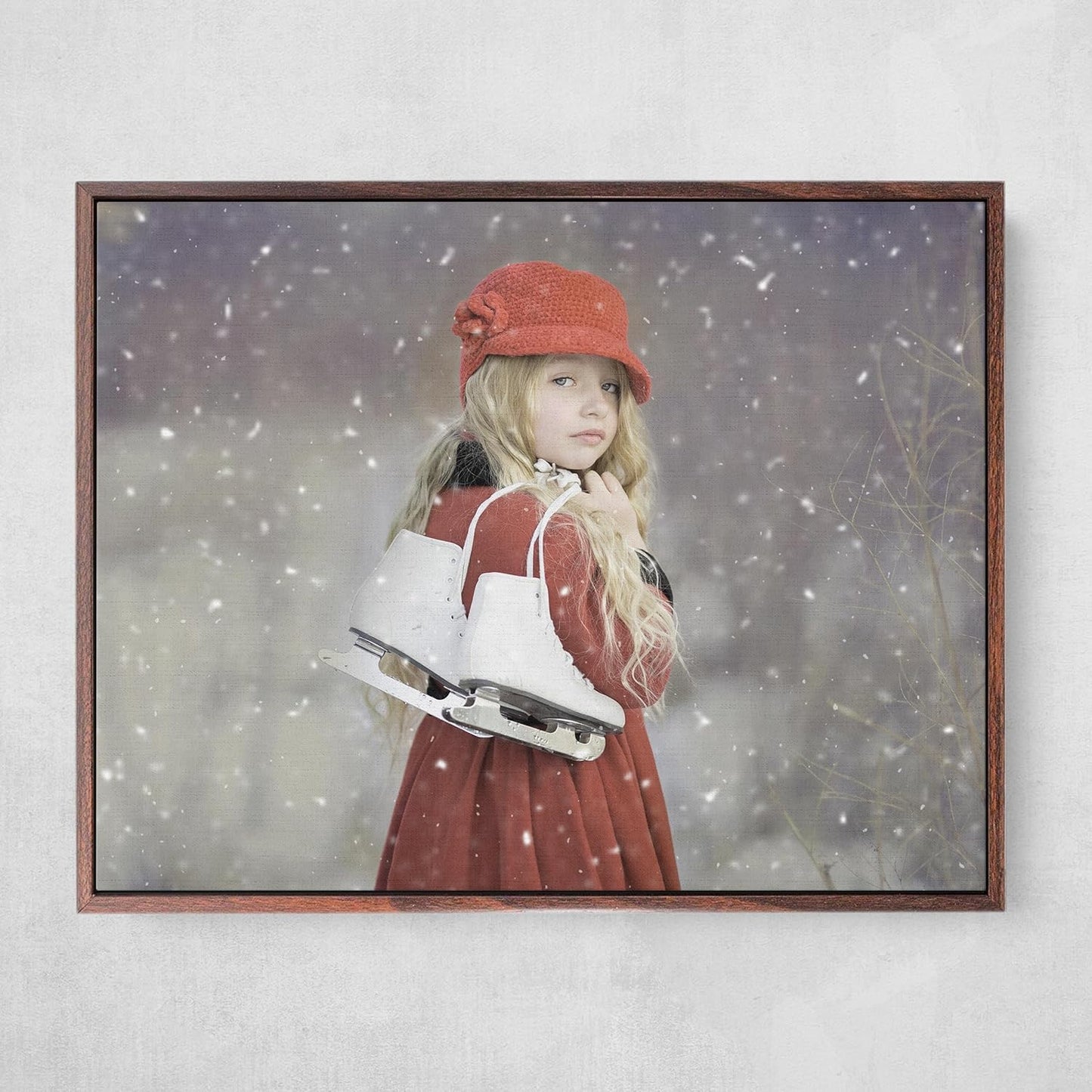 Personalized Custom Canvas Prints: Photo On Canvas (Dark Brown, 24X24) Transform Your Photos into Stunning Framed Wall Art Digitally Printed Photo To Canvas Ideal for Home Decor, Gifts Keepsakes.