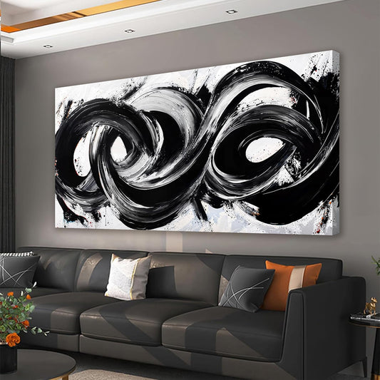 Abstract Wall Art Decor Wall Pictures for Living Room Large Black and White Wall Art Prints Abstract Canvas Art Wall Decor Modern Minimalist Wall Art Decorations Bedroom Home Wall Art Decor 24" X 48"