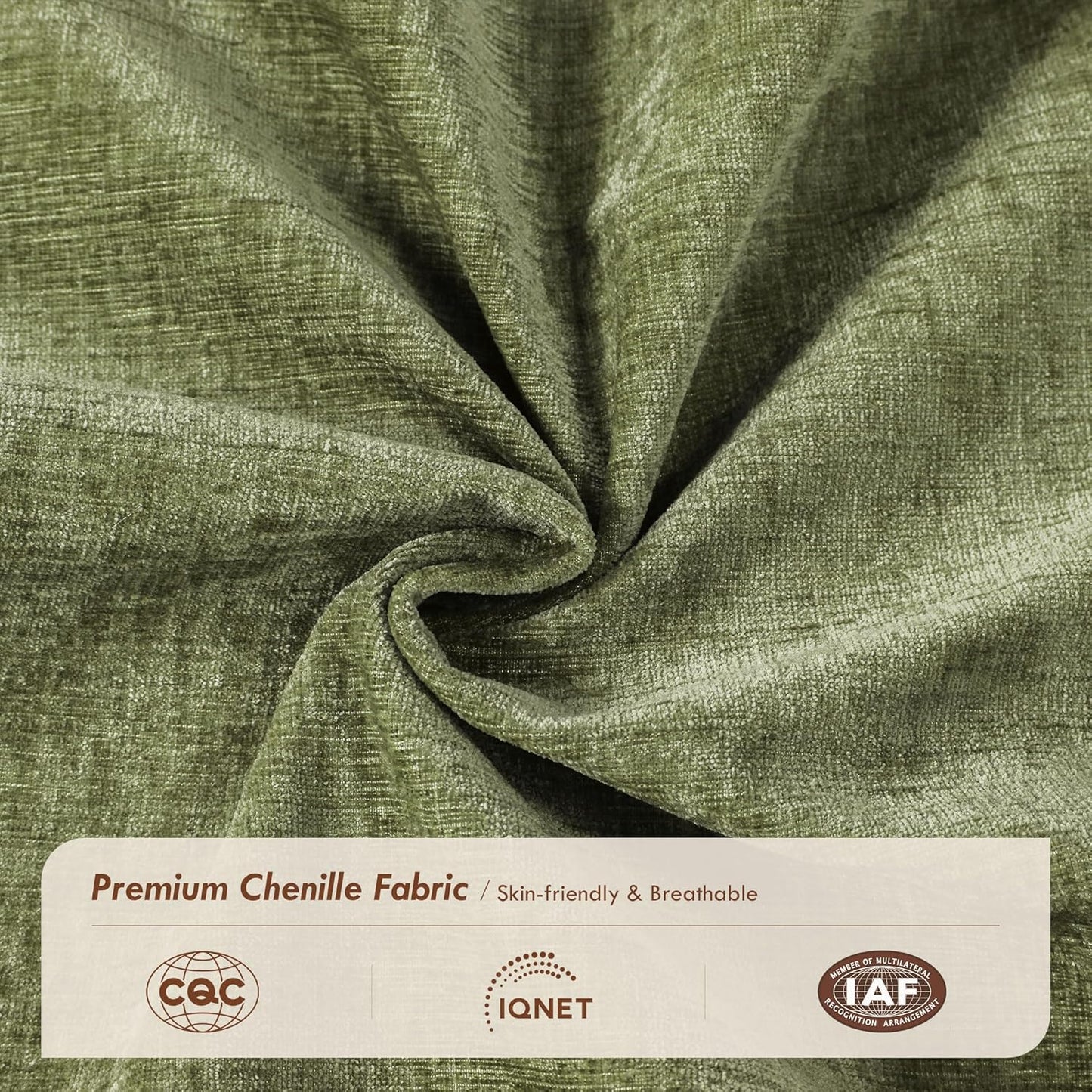 Ihanherry 106" L Shaped Modular Sectional Cloud Sofa, Modern 6 Seat Chenille Couch with Ottoman for Living Room, Bedroom and Apartment, Green